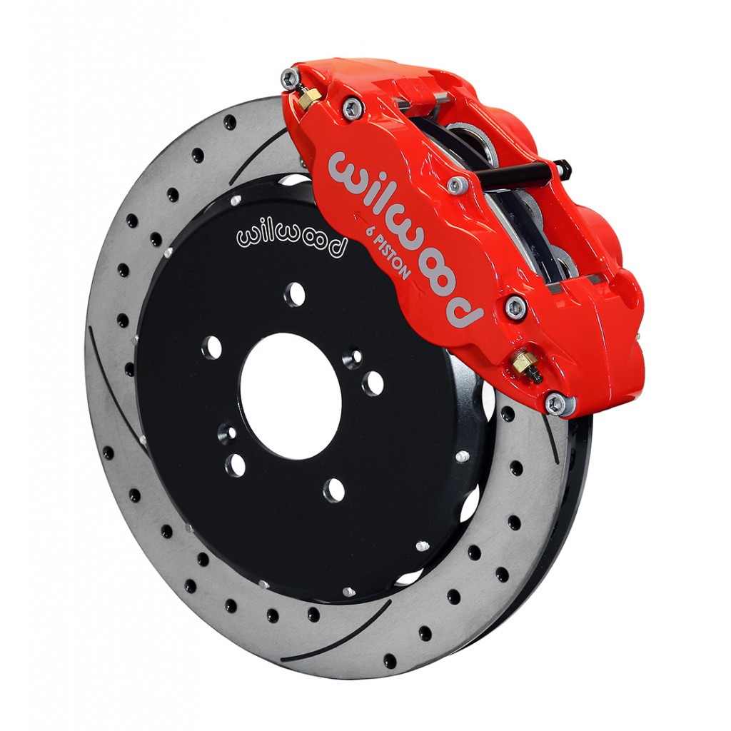 Wilwood For Honda S2000 Superlite Hat Brake Kit Narrow Front 12.88in Drilled Red