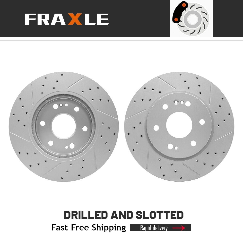 343mm 2X Front Vented Brake Rotors For 2019 Chevrolet Silverado 1500 Sierra 1500