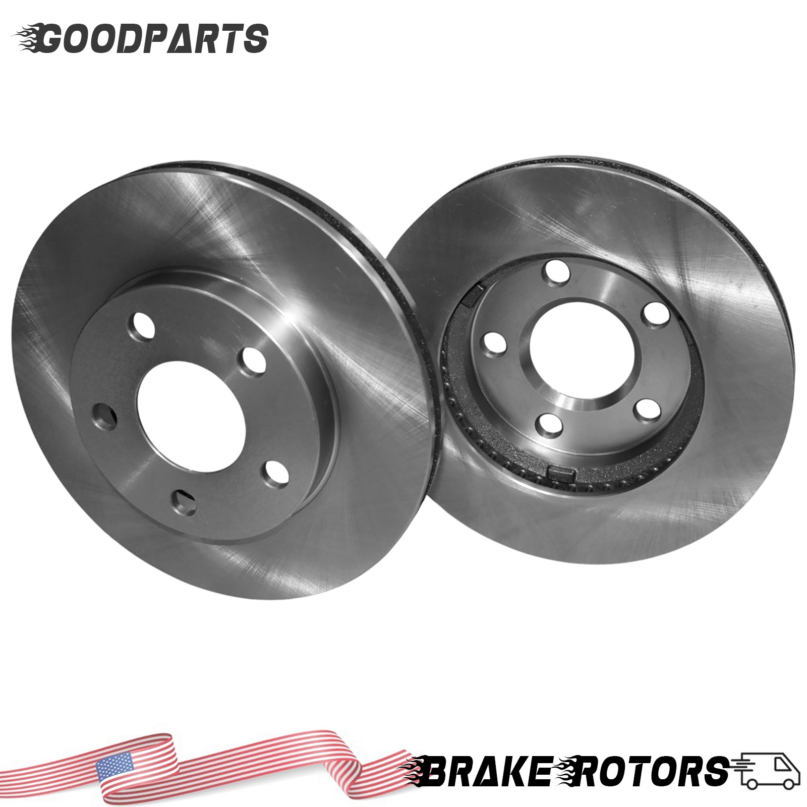 Front Disc Brake Rotors for Chevy Classic Malibu Pontiac Grand Am 1997-2005 Pair