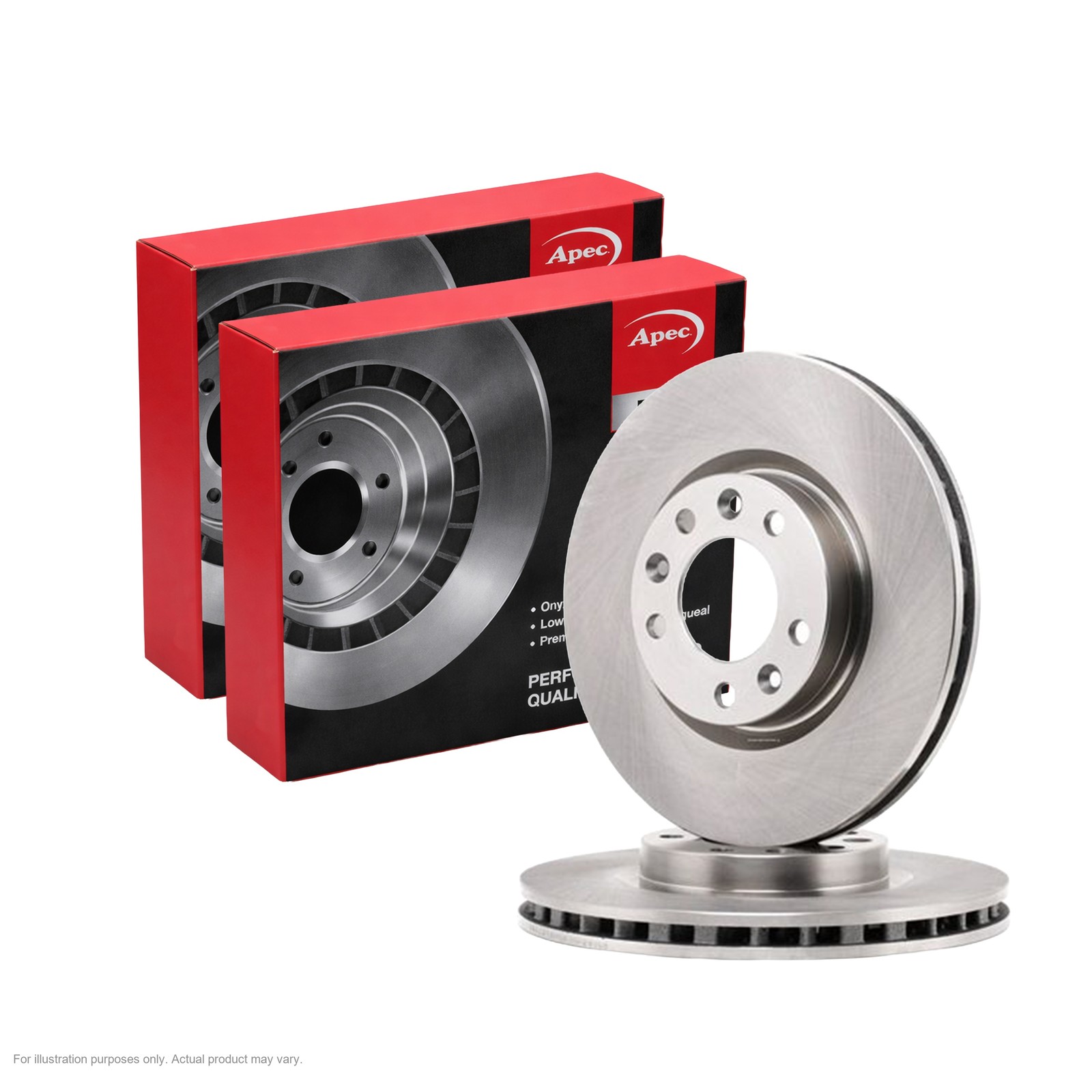 2x APEC Front Brake Discs For CITROËN C4 PICASSO II 1.6 VTi 120 2013- DSK3138