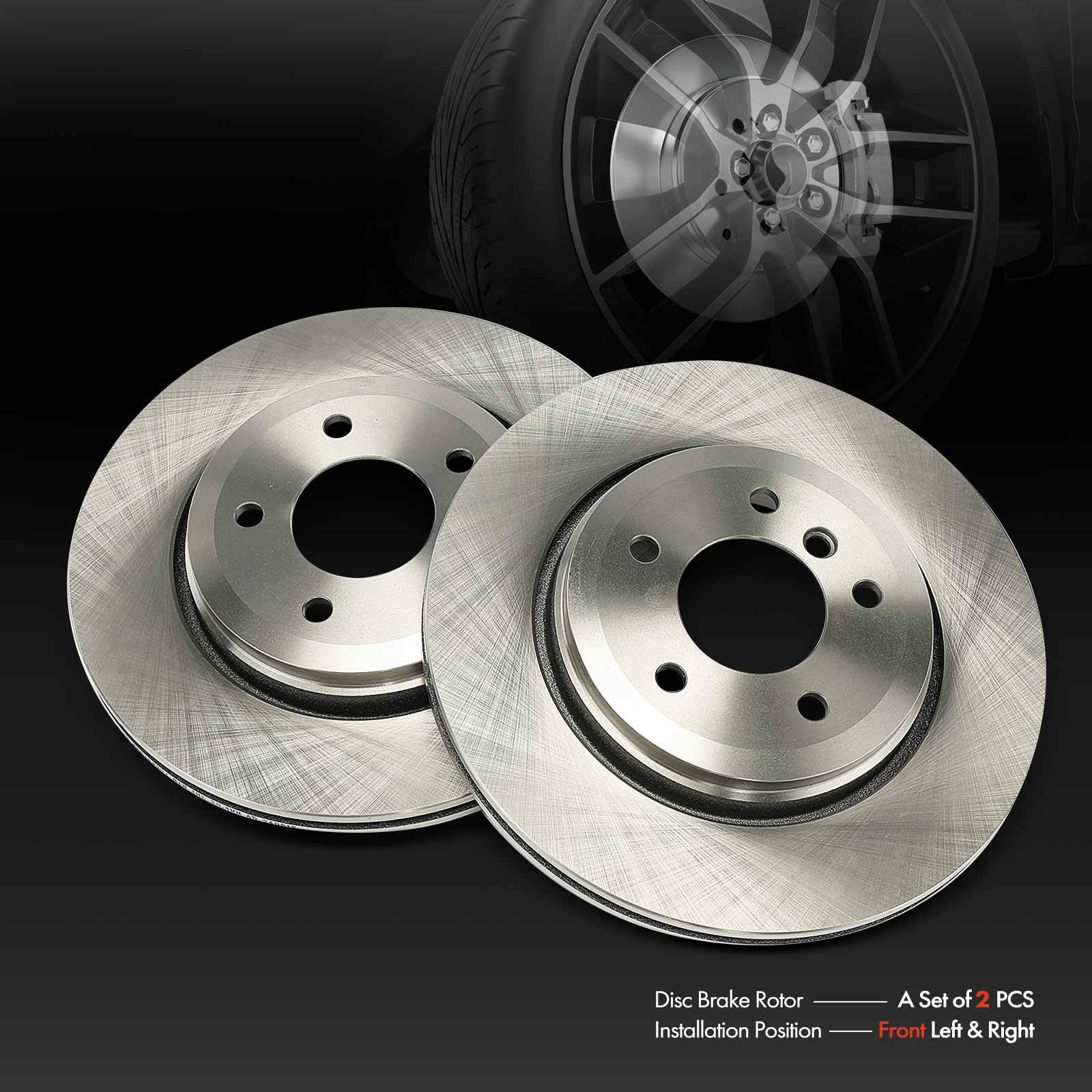2x Disc Brake Rotors for BMW E46 330i 330xi 2001-2005 330Ci 2001-2006 Rear Side