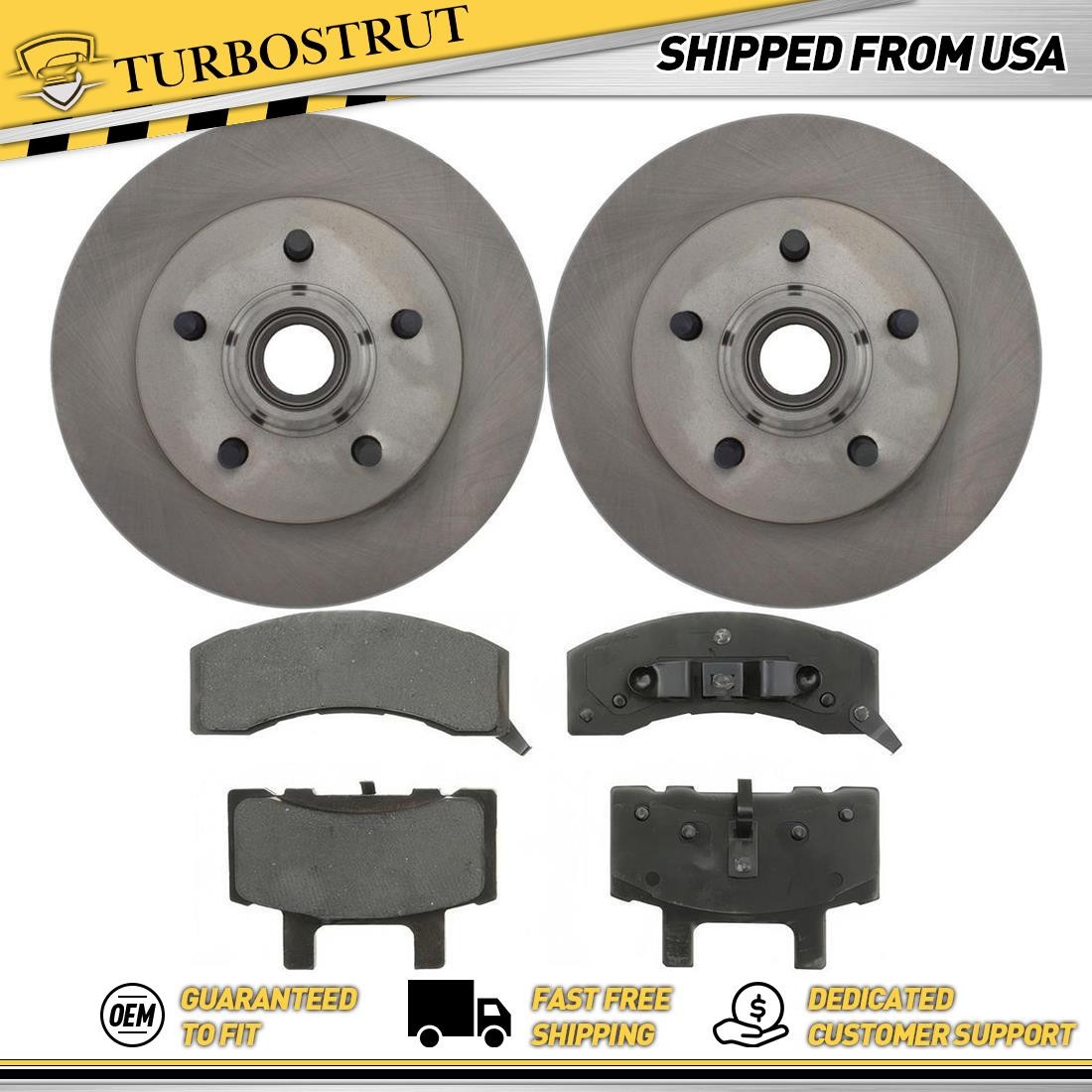 Front Disc Brake Pad Set Disc Brake Rotor fits Chevrolet Tahoe 1998-2000