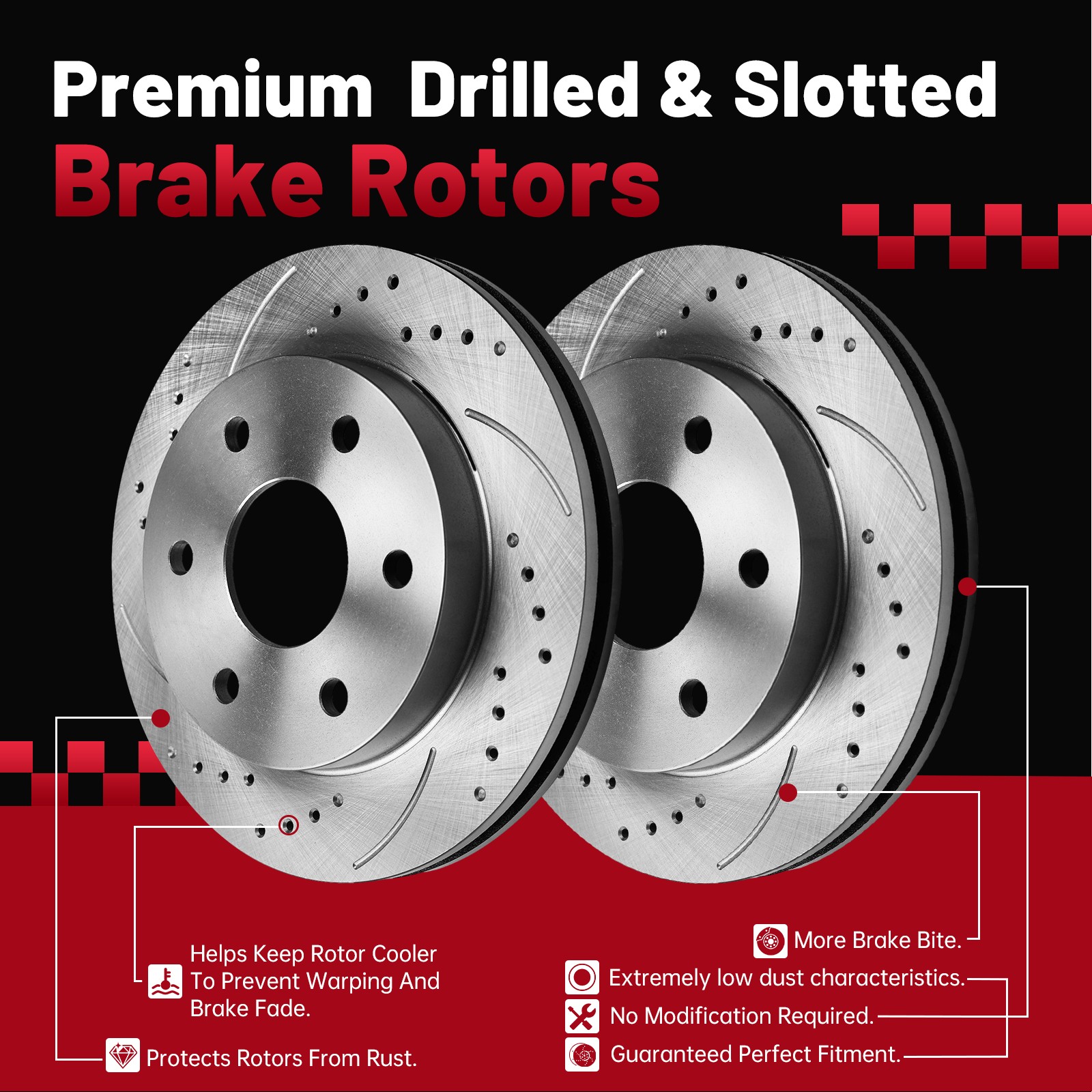 Front Disc Rotors Brake Pads for 2003-2008 Chevy Cobalt Saturn Ion Pontiac G4 G5
