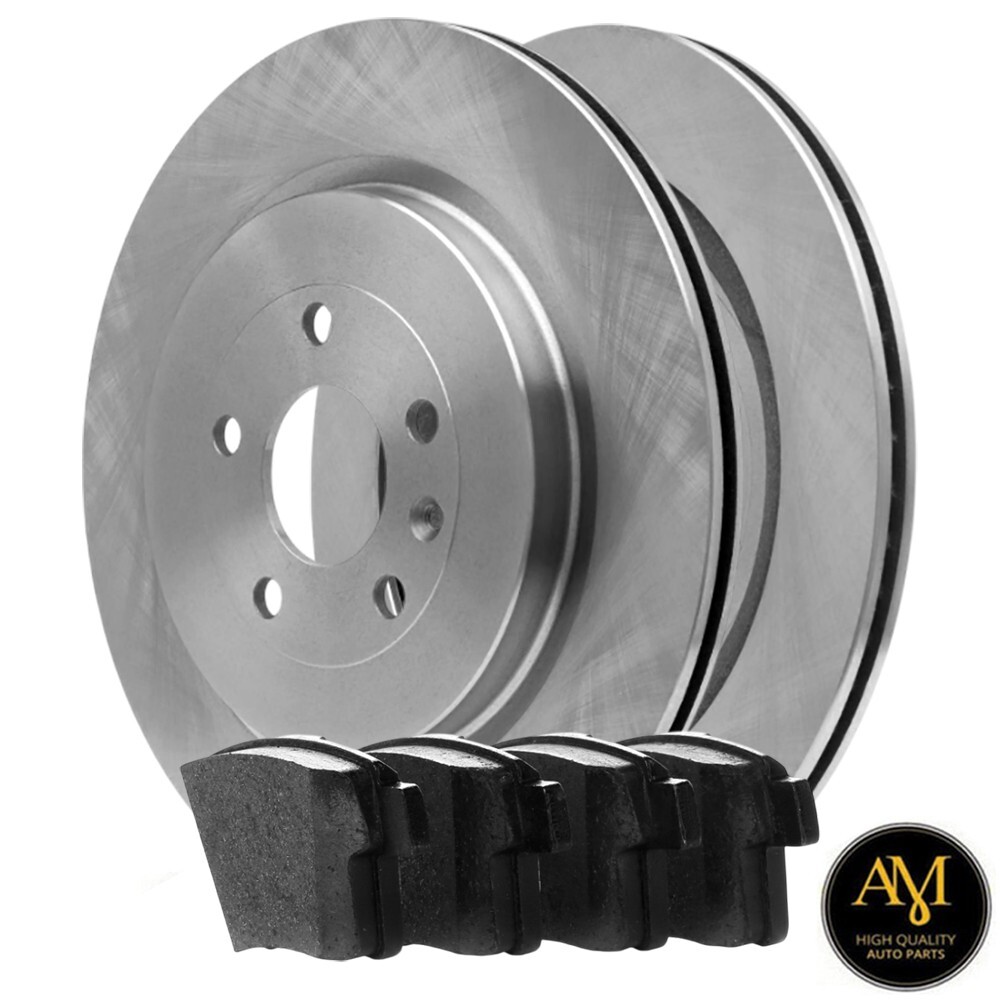 Rear Vented Brake Rotors & Ceramic Brake Pads Fits Ford Taurus, Mercury Sable