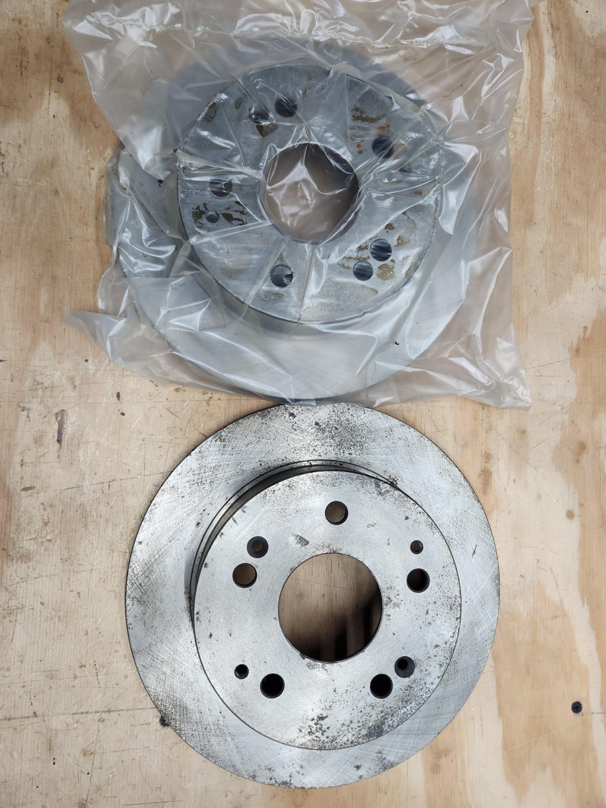 Napa 325464, Honda Acura Premium Rear Disc Brake Rotors 2PCS, Open Box, Used