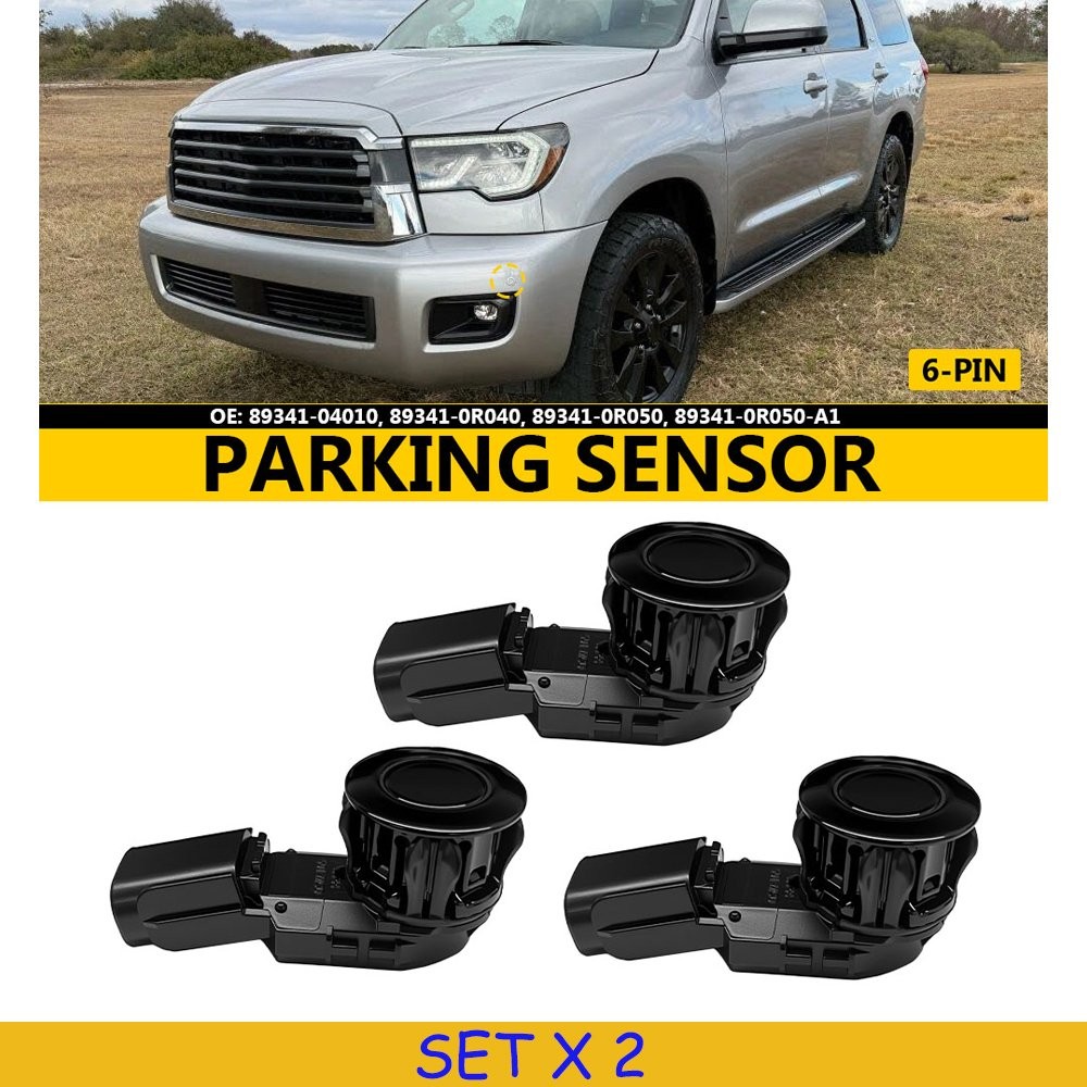 6PCS Fit 2015-2019 Toyota Sequoia PDC Parking Distance Reverse Sensor Alarm 6Pin