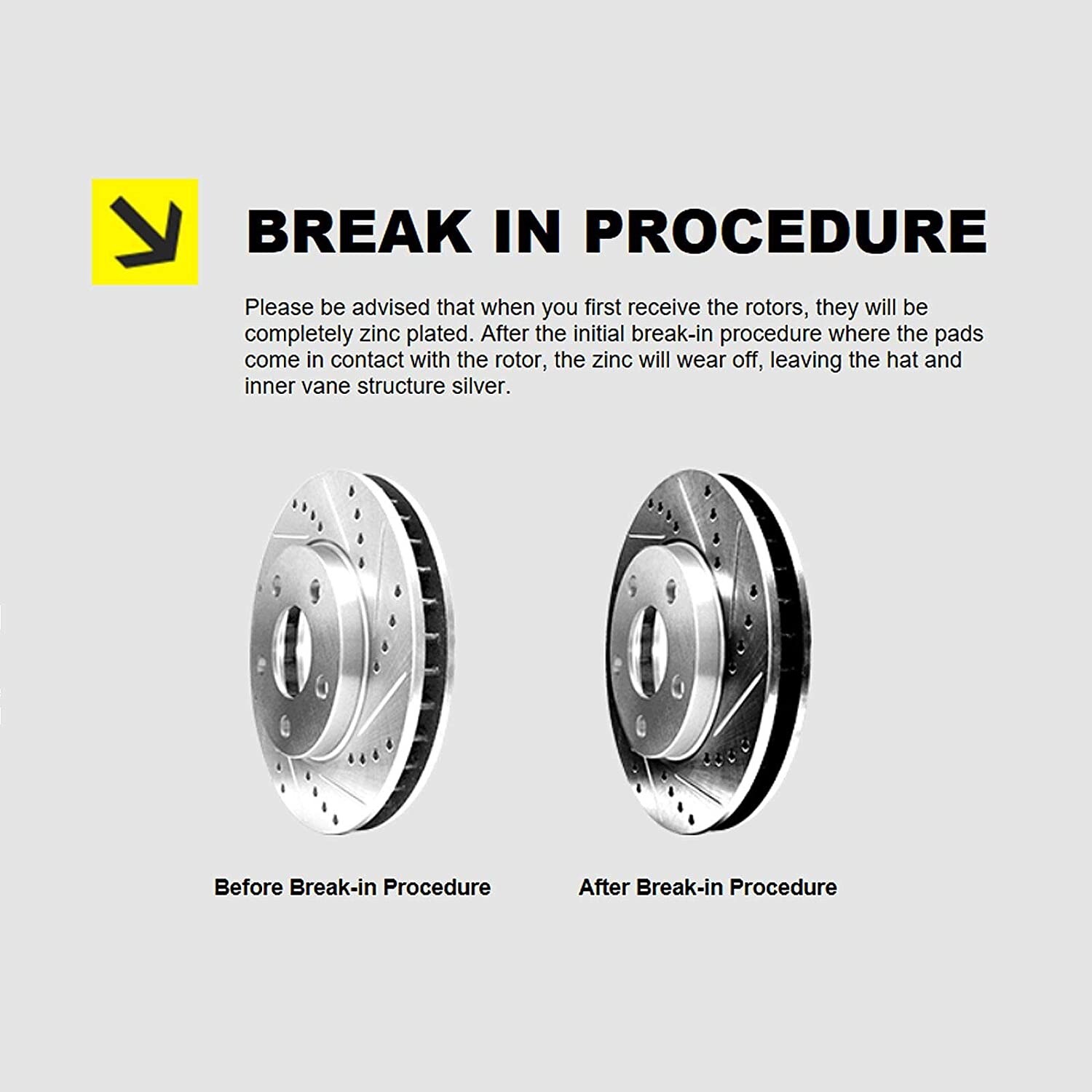 Hart Brake Kit Front Ceramic Brake Pads and Slotted Rotors for 2000-03 Mazda MPV