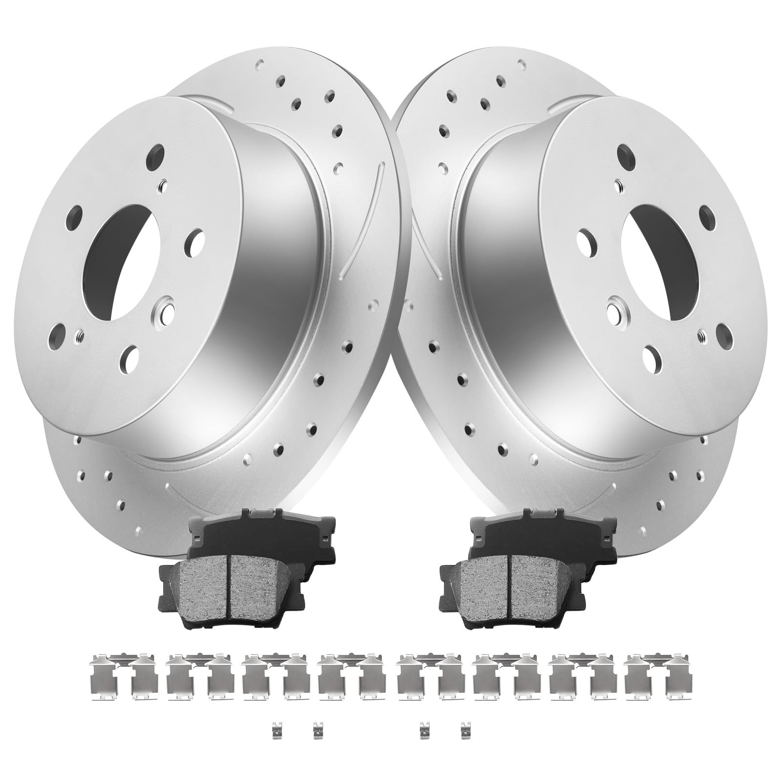 Rear Brake Rotors Kit for Camry [2007-2011] GEOMET Rotors [11.1in 281mm]