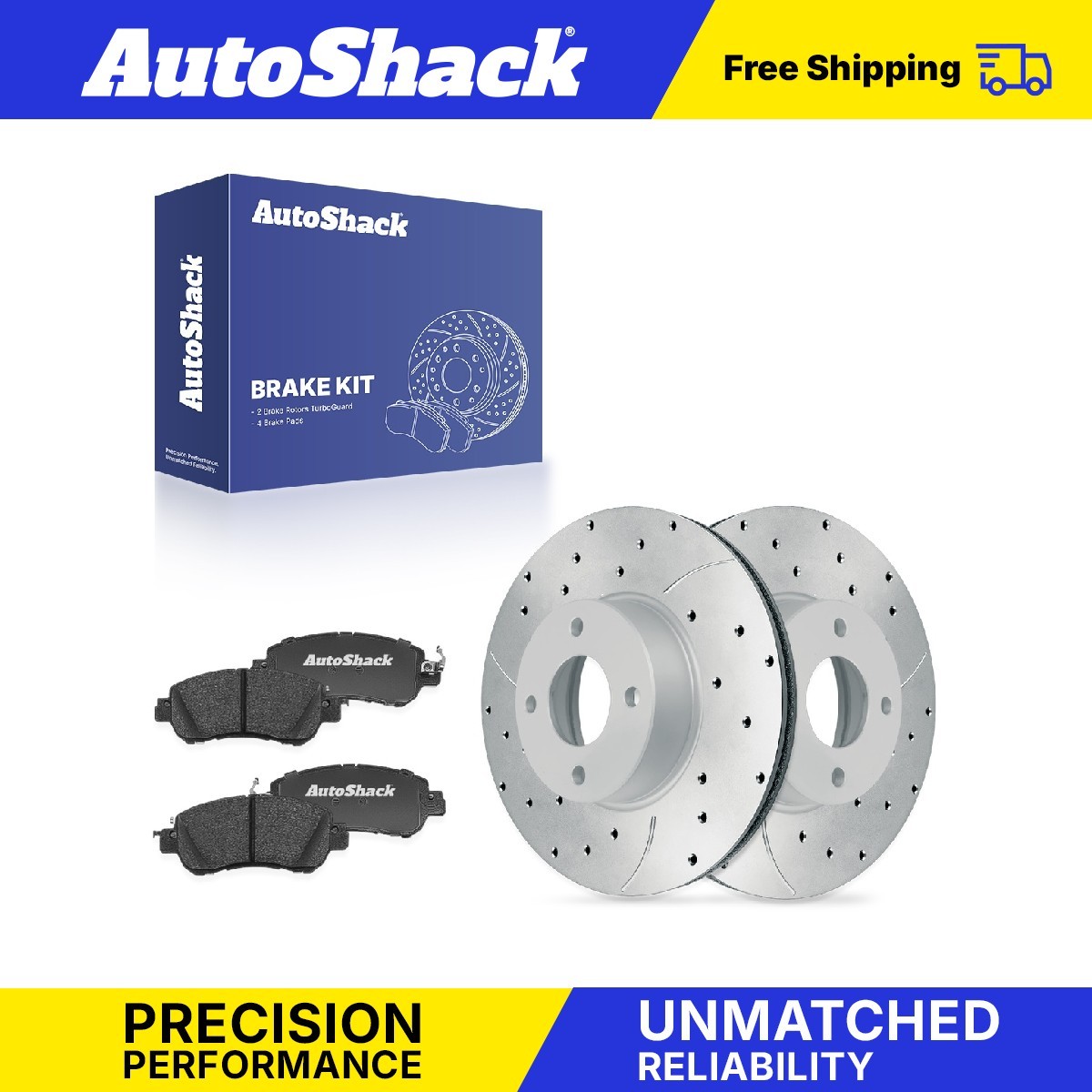 Front Drilled Slotted Brake Rotors Premium Ceramic Pads for Nissan, Kicks 18-24