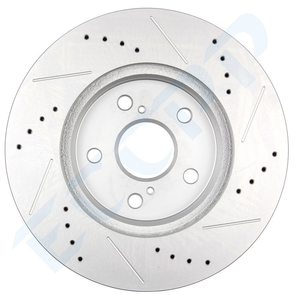 Front Drilled & Slotted Ceramic Brake Pads + Rotors For LEXUS IS250 Convertible