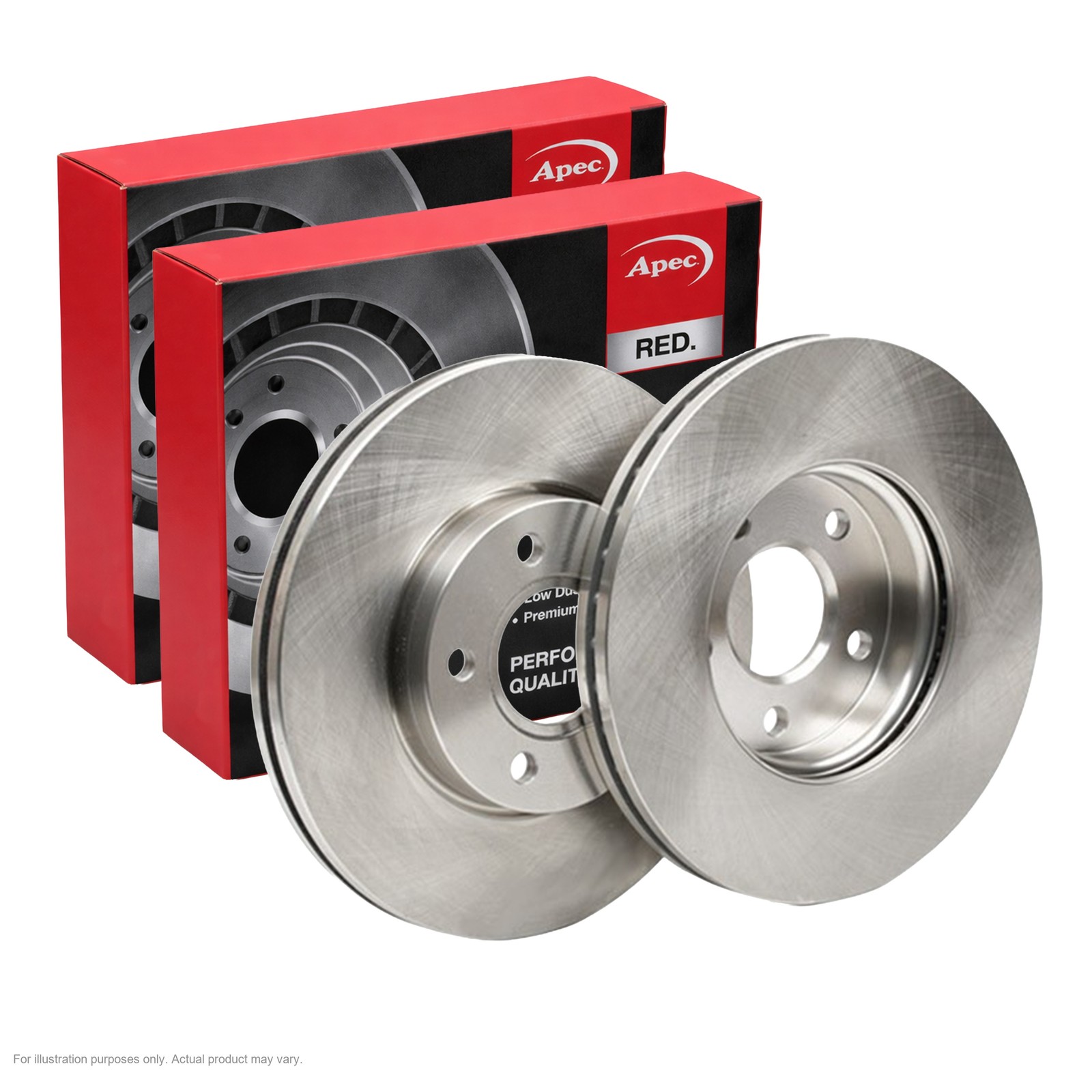 2x APEC Front Brake Discs For FORD FOCUS II Saloon (DB_, 85kW/115HP/1596cc