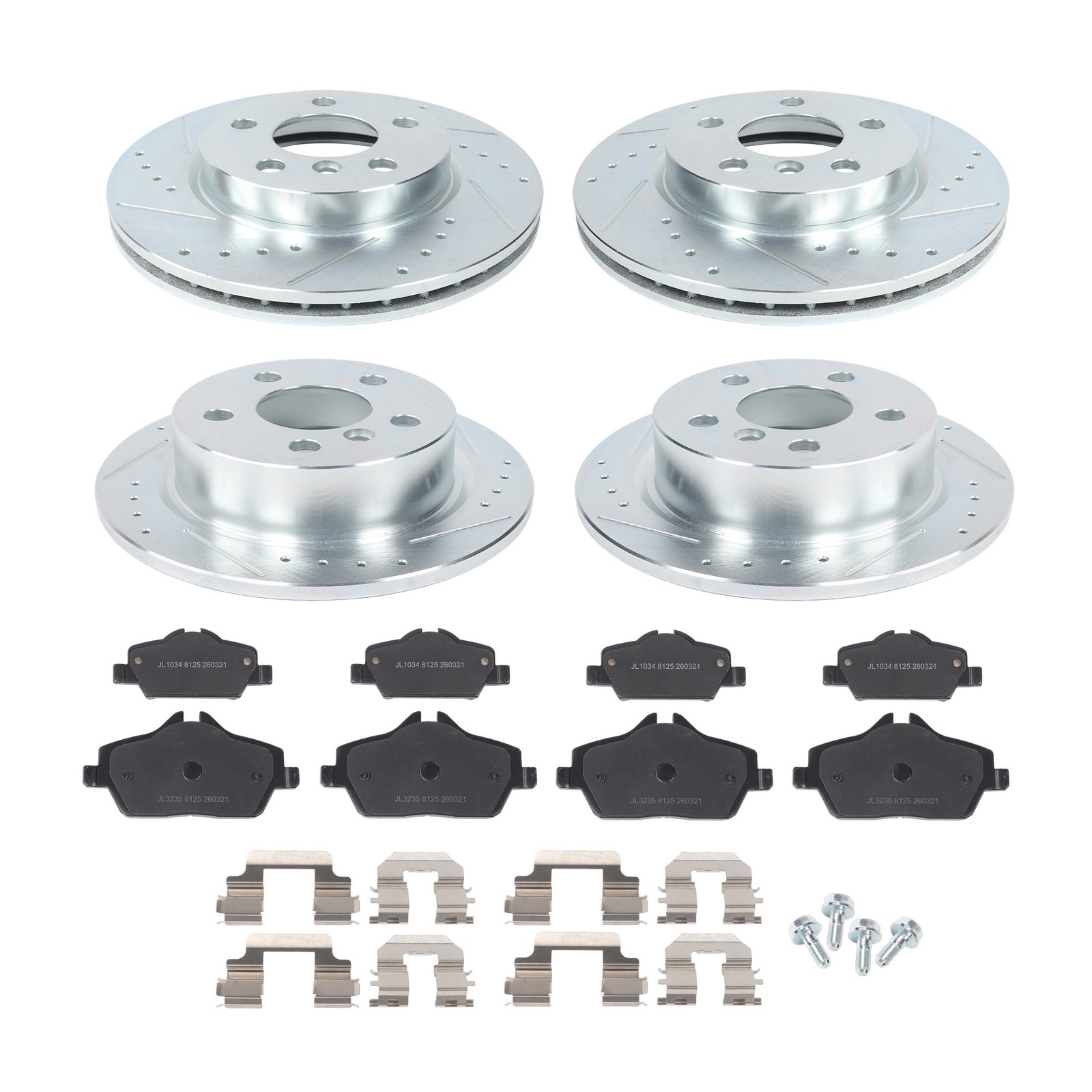 Labwork Drilled Brake Rotor & Brake Pads For Mini Cooper F56/F57 15-16 L3 1.5L