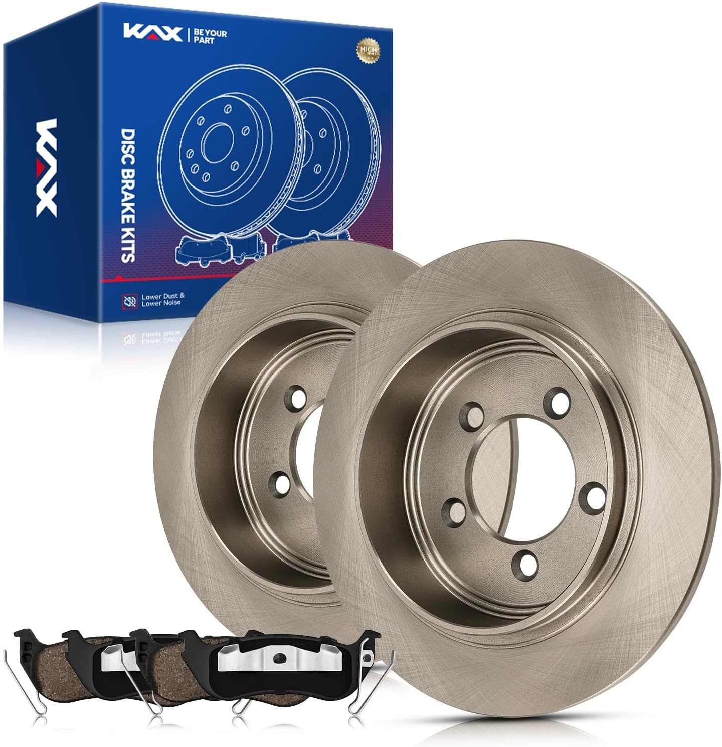 KAX Rear Brake Kit, Carbon Fiber Ceramic Brake Pads and Rotors