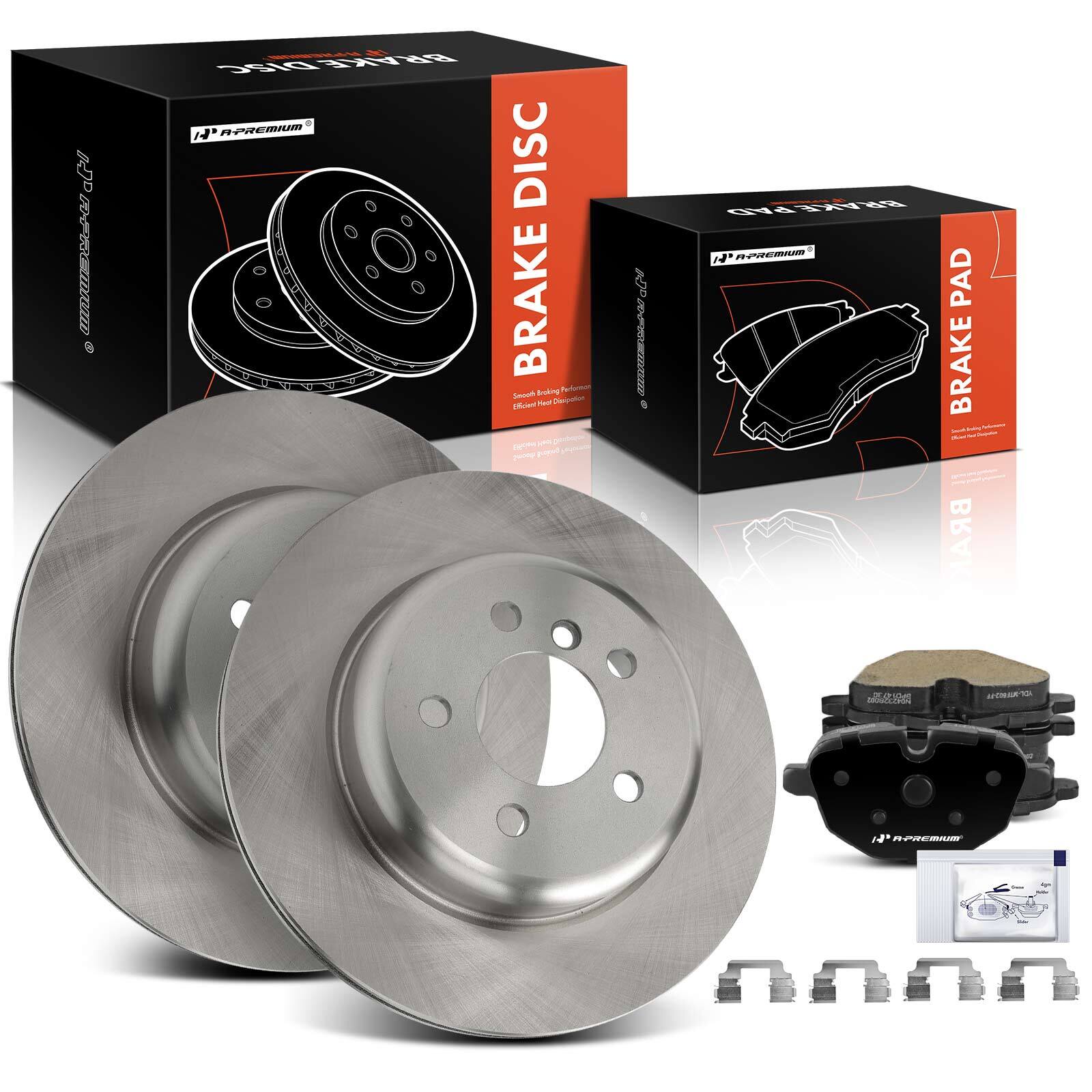 6Pcs Disc Brake Rotor & Ceramic Brake Pad Rear for BMW F10 528i 535d 535i xDrive