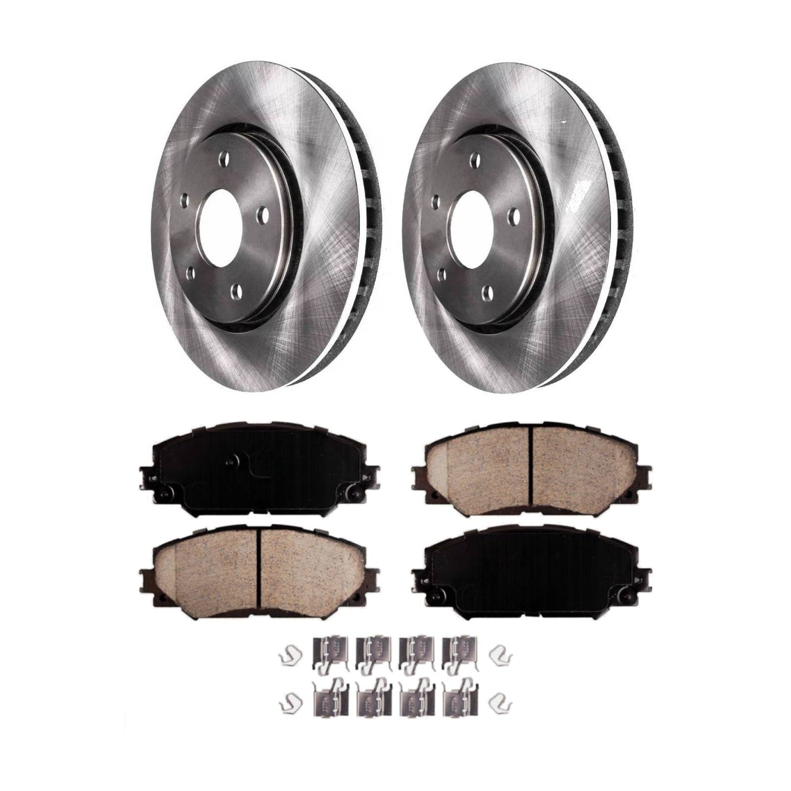 275mm Front Brake Rotors & Ceramic Brake Pads for 09-14 Toyota Corolla Matrix