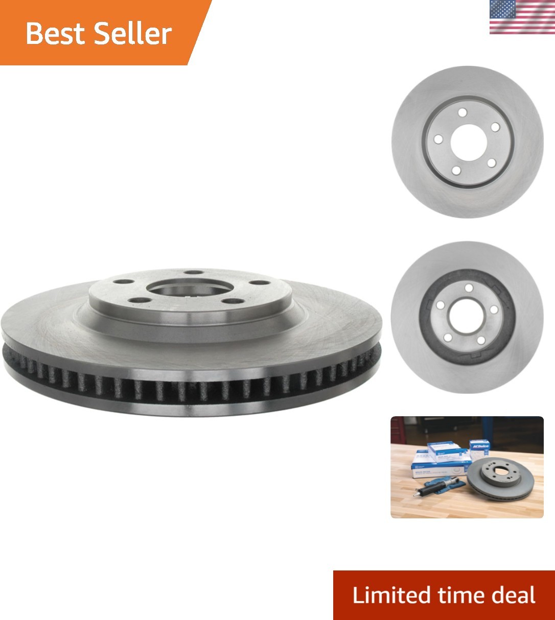 Durable Cast Iron Front Brake Rotor 18A813A | Fits Buick, Cadillac, Chevrolet