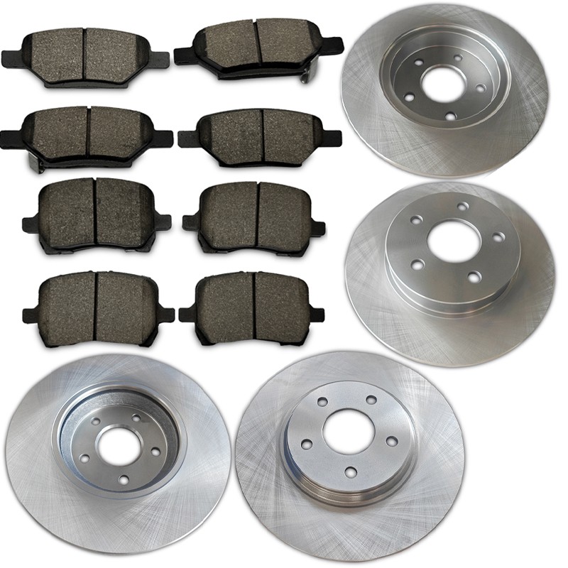 Front + Rear Rotors Ceramic Brake Pads for Chevy Malibu Cobalt Pontiac G6 ION US