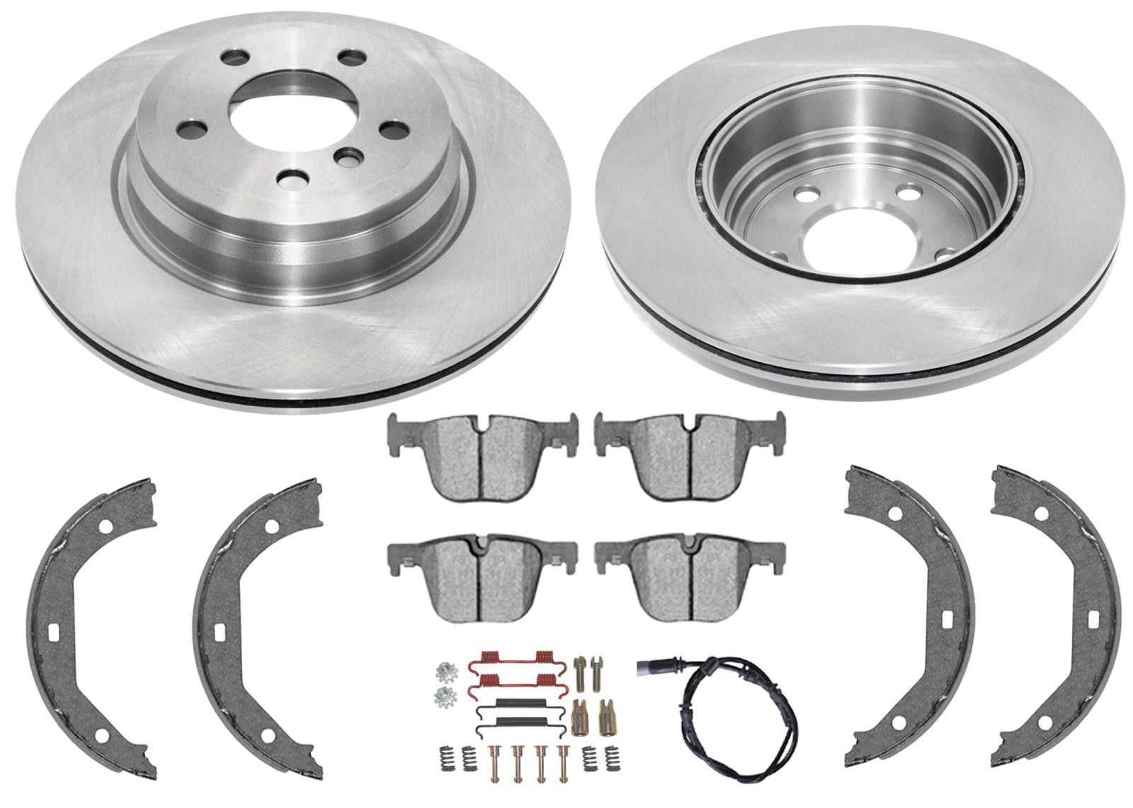 For BMW 340i / 340i xDrive 2016-2018 Rear Coated Disc Brake Rotors & Brake Pads