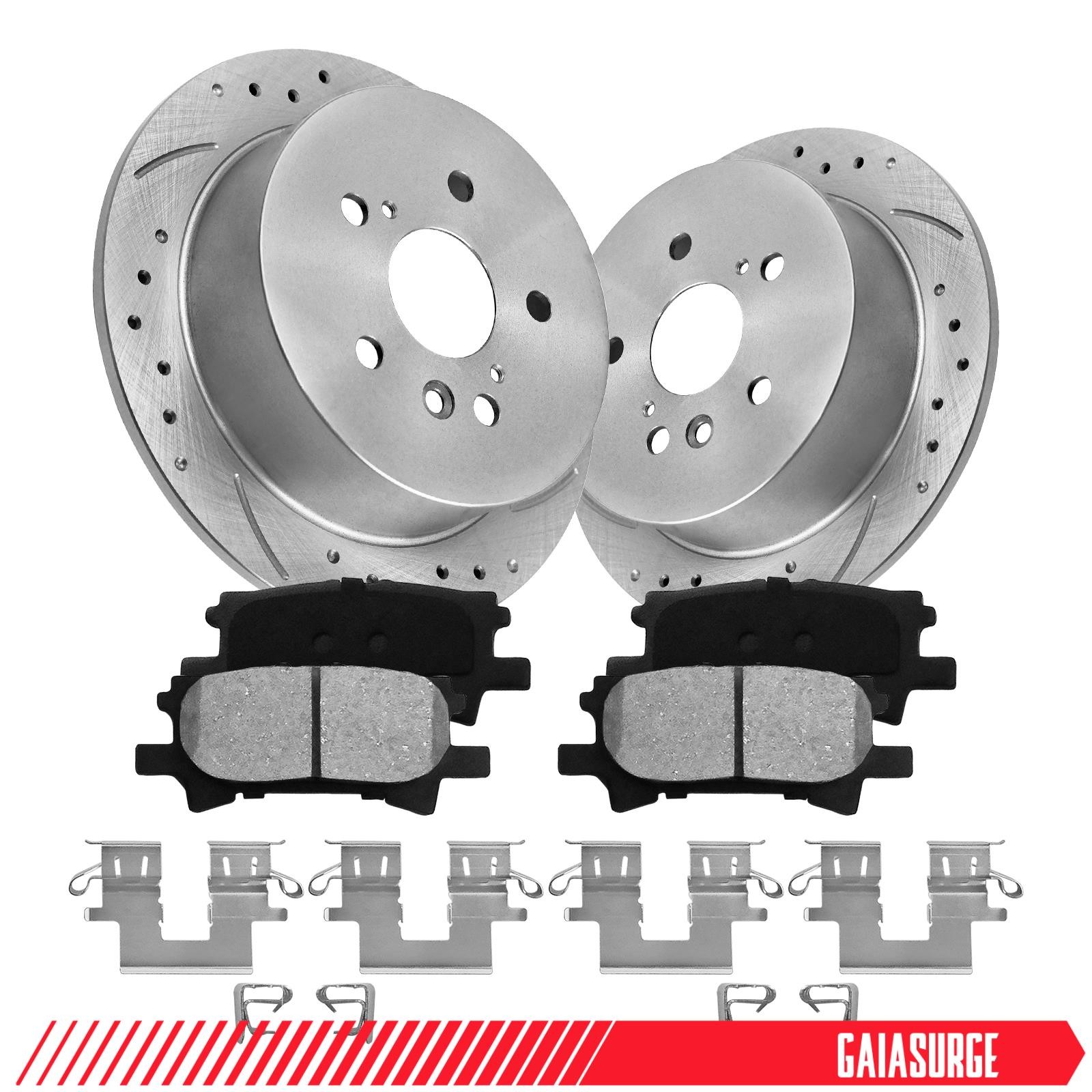 Rear Solid Brake Rotors Brake Pad For Toyota Highlander Lexus RX330 RX350 RX400h