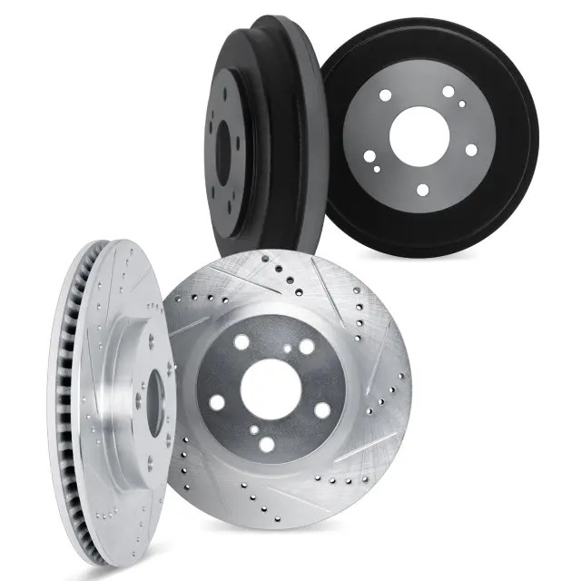 Genuine DFC Brake Rotors and Drums – Drilled & Slotted – Silver 7004-48021