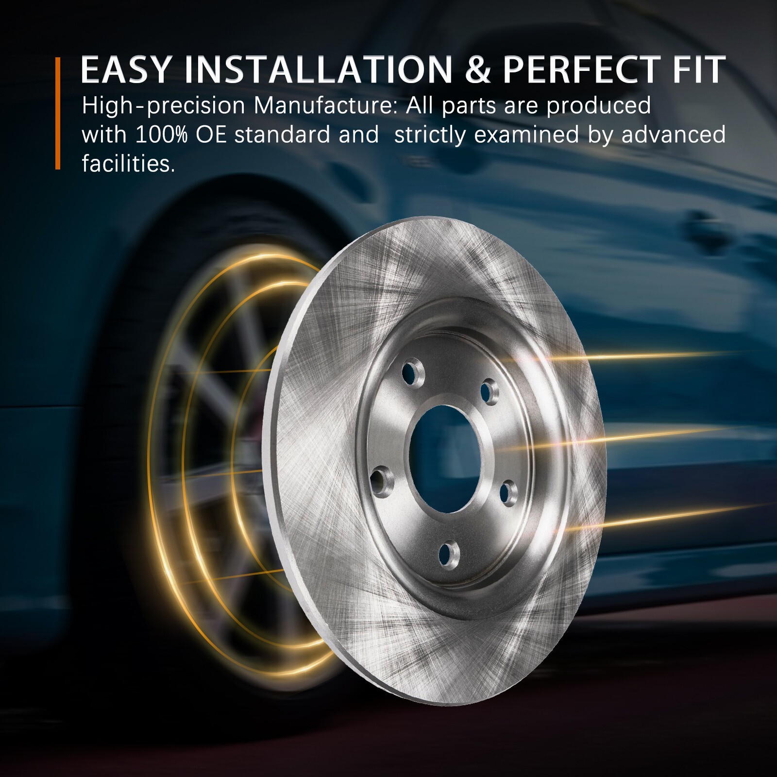 Rear Disc Brake Rotors Solid for Lexus RX350 RX450h Toyota Sienna Highlander