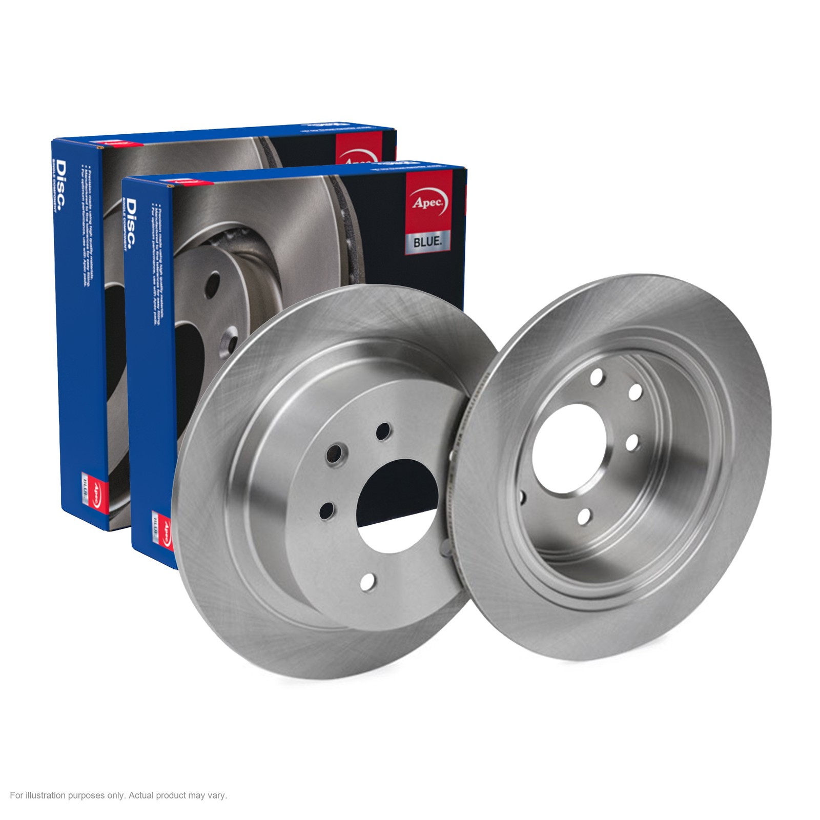 2x APEC Rear Brake Discs For NISSAN JUKE (F15) 1.6 LPG 2018-19 SDK6206