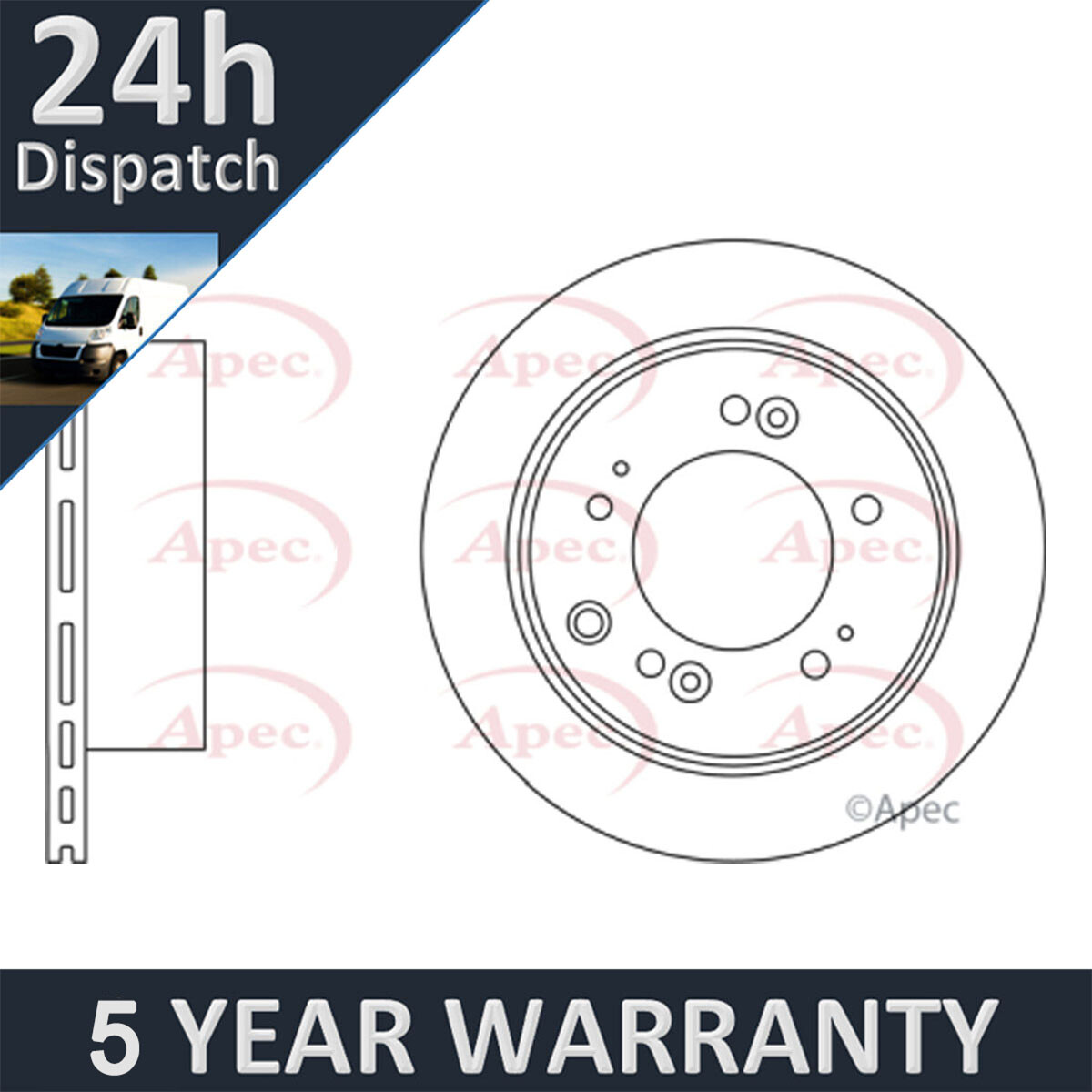 Fits Kia Sorento 2006-2010 2.5 CRDi 3.3 Purevue Rear 1x Brake Disc 584113E500