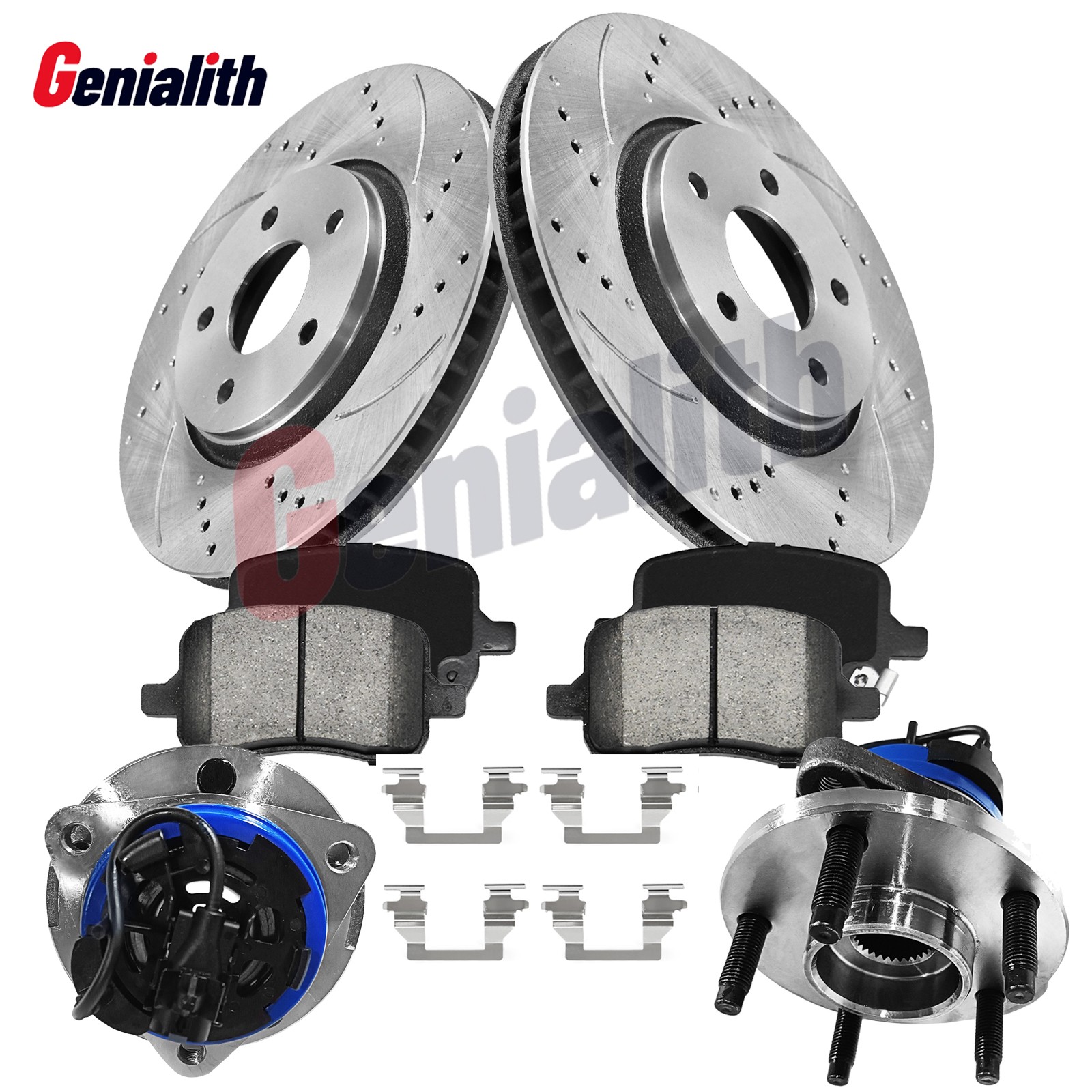 Front Brake Rotor Wheel Hub Bearing Brake Pad for Chevy HHR Malibu Pontiac G6