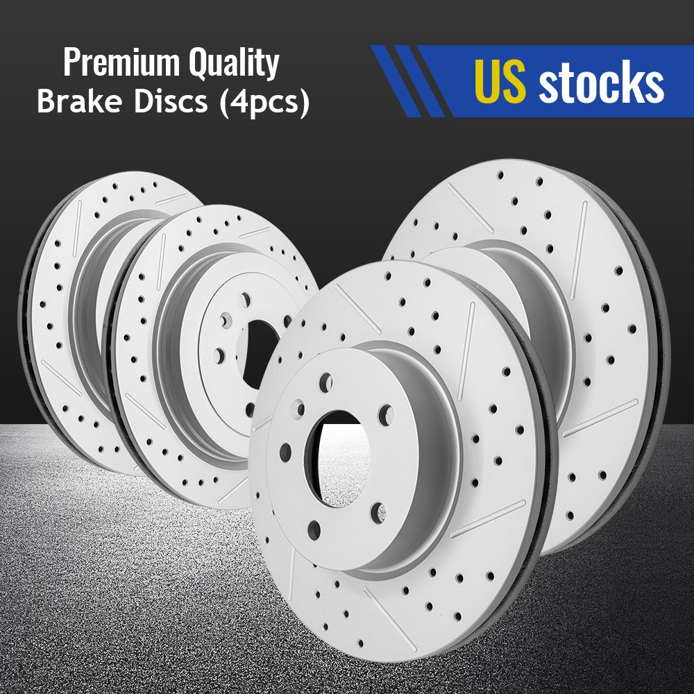 Front & Rear Brake Rotors for 2013-2015 2016 2017 2018 2019 Cadillac ATS