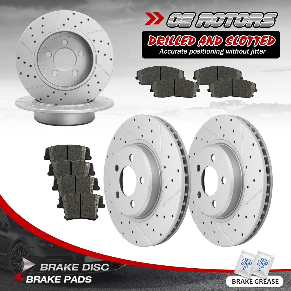 12.60″ Front & Rear Brake Rotors + Brake Pad for Charger Challenger Chrysler 300