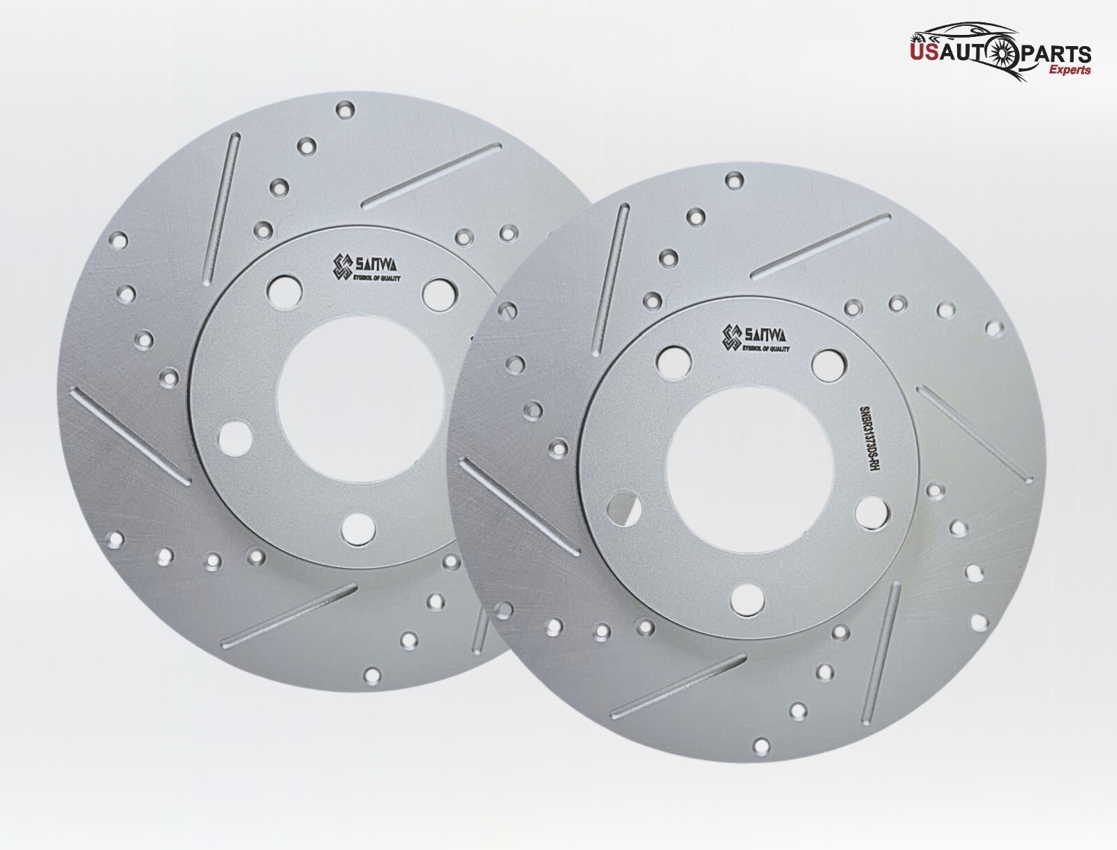 PAIR OF FRONT BRAKE ROTOR VENTED & GEOMET COATED D&S 278mm FOR MAZDA 3 2004-2013