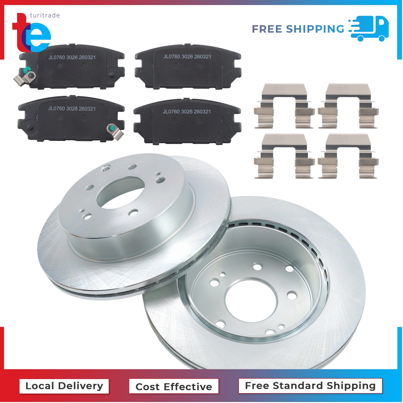 6x Rear Disc Brake Rotors +Ceramic Brake Pads For Mitsubishi Eclipse Galant 3.8L