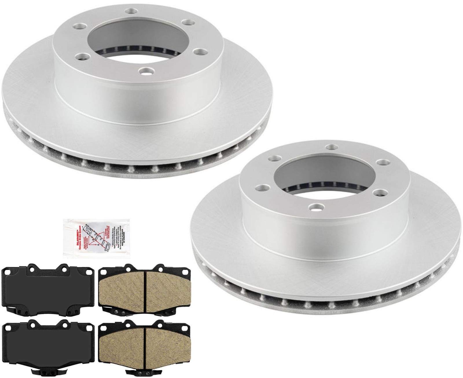 Heavy Duty Coated Brake Rotors & Pads Fits 1996-2002 Runner with 293MM Standard