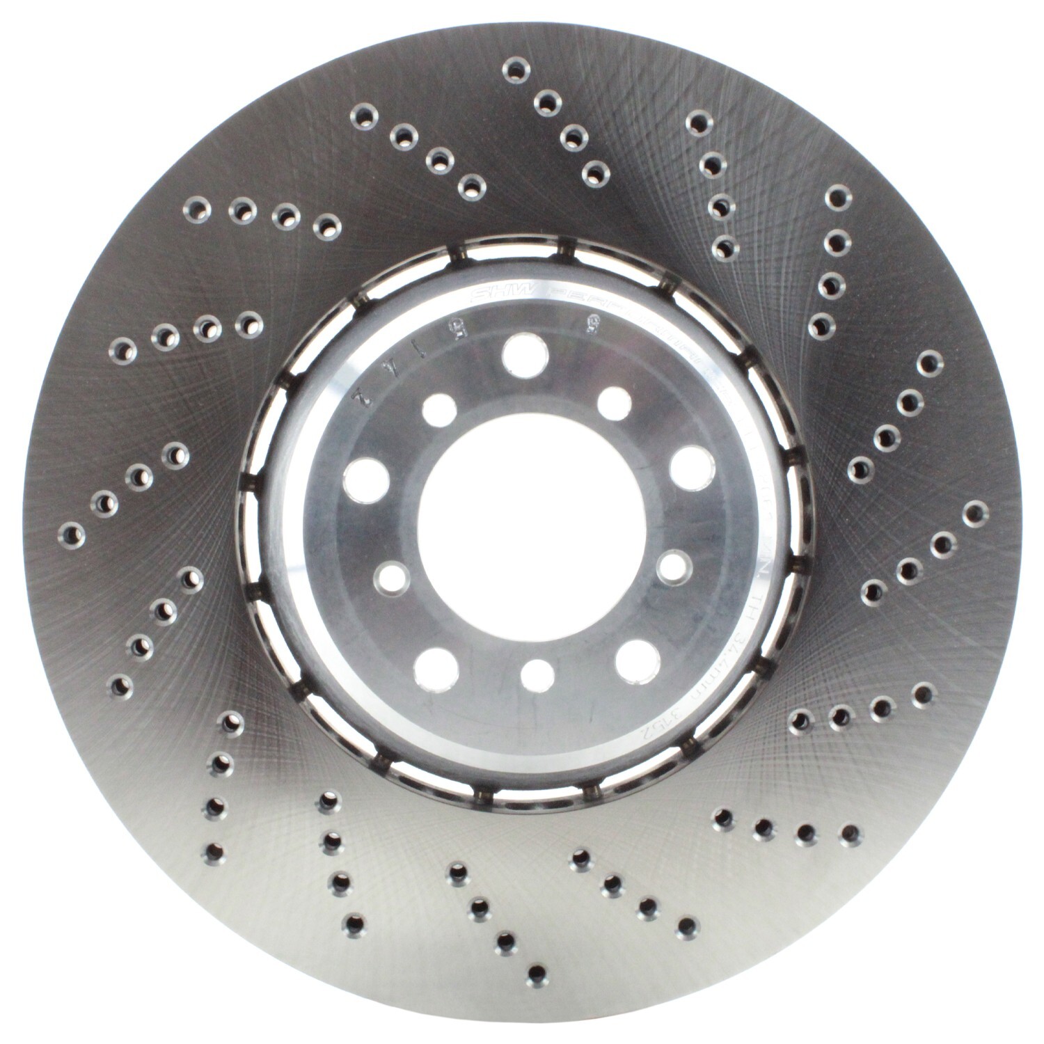 SHW Performance Front Right 374mm Drilled Brake Disc Rotor for BMW E60 E63 E64 M