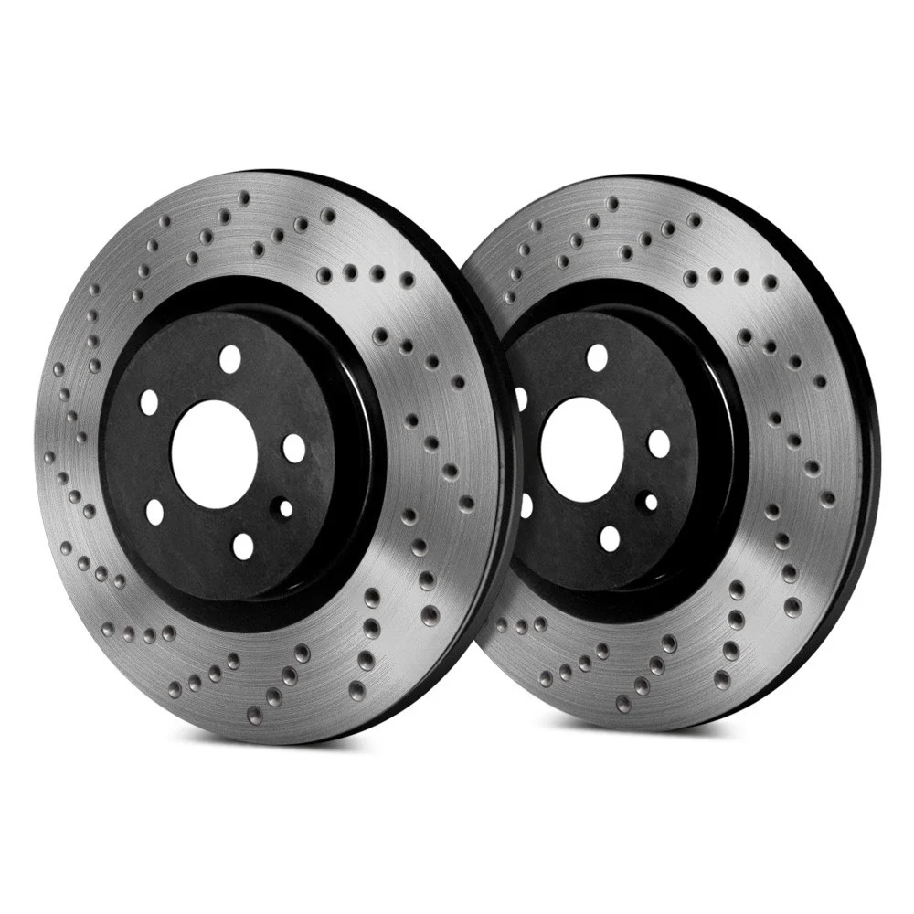 For Tesla X 21-25 SP Performance Cross Drilled 1-Piece Front Brake Rotors