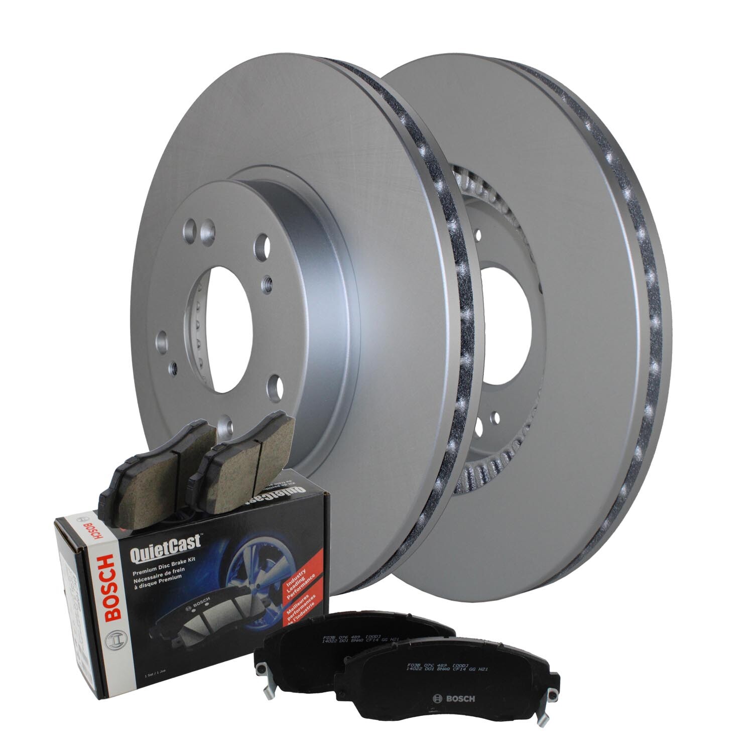 Front Brake Kit 282mm Rotors Bosch QuietCast Ceramic Pads For Honda Accord 03-07