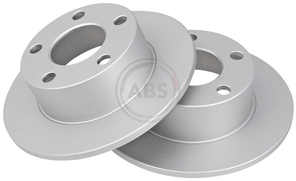 ABS 16099 Rear Brake Discs Pair 245mm Solid Fits Audi Skoda VW 100 200 A6 Passat