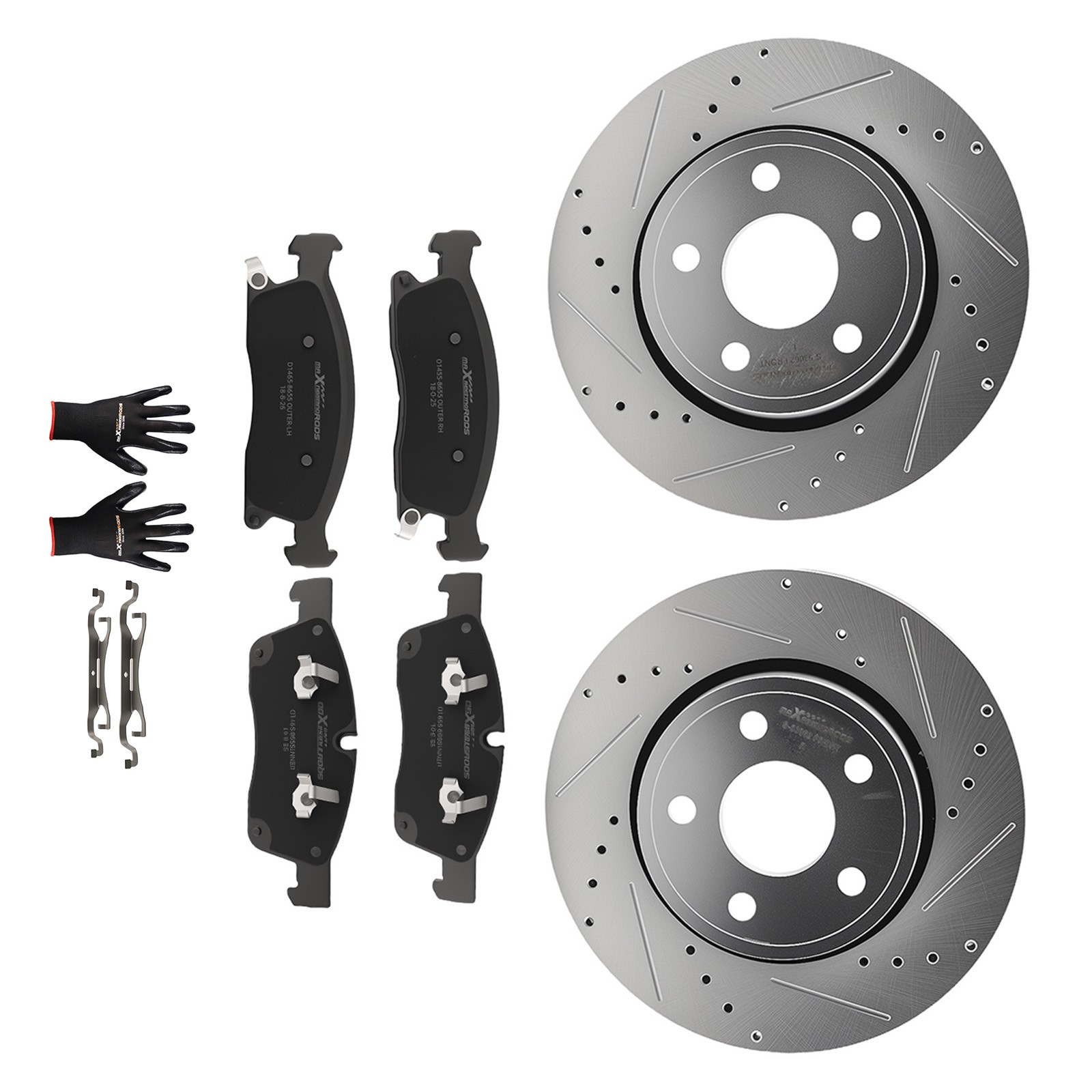 Front Brake Rotors+Brake Pads Kit for Dodge Durango 2011-2020 S-53062 P-1455