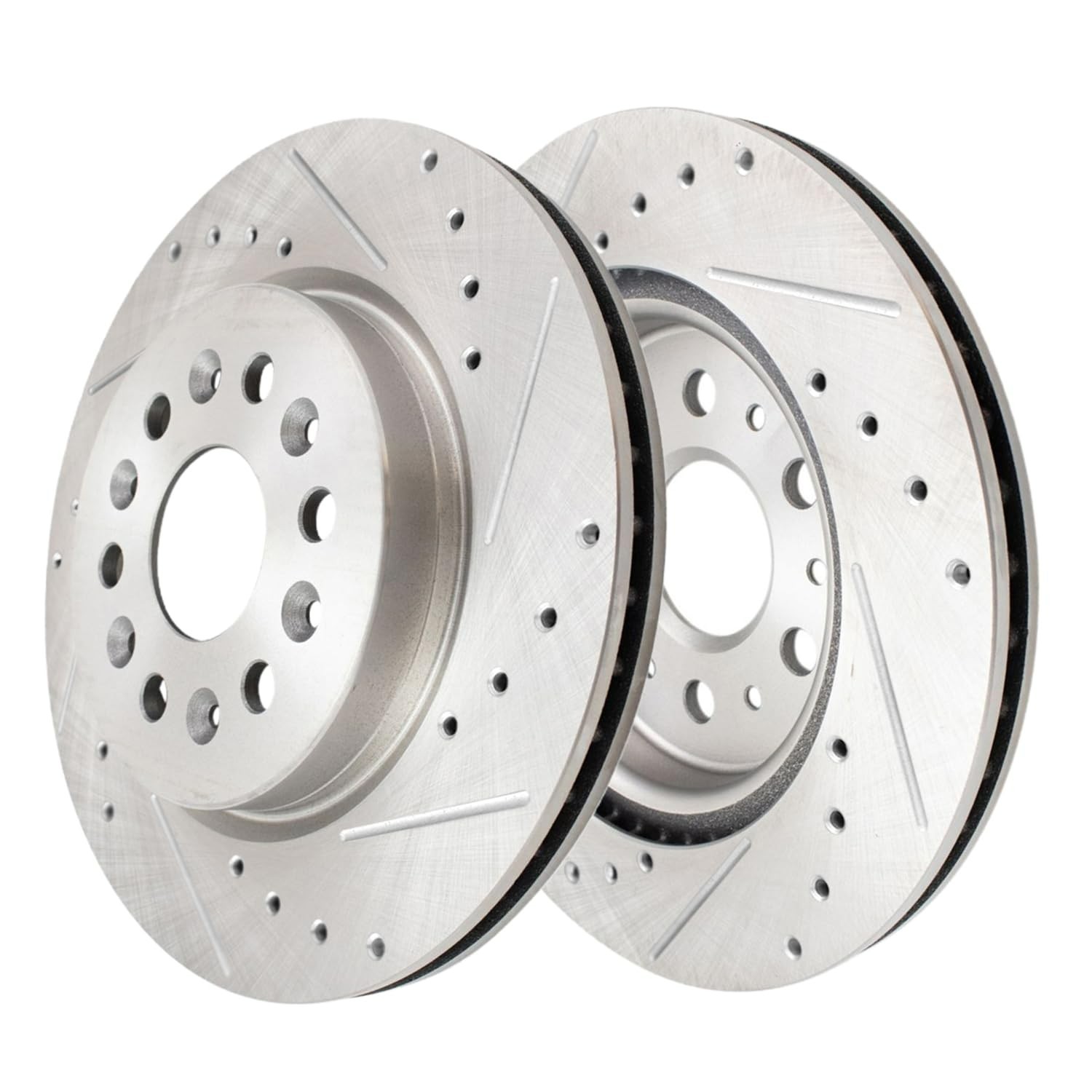 Front Rear Drilled Rotors Brake Pads for Chevy Traverse Buick Enclave GMC Acadia