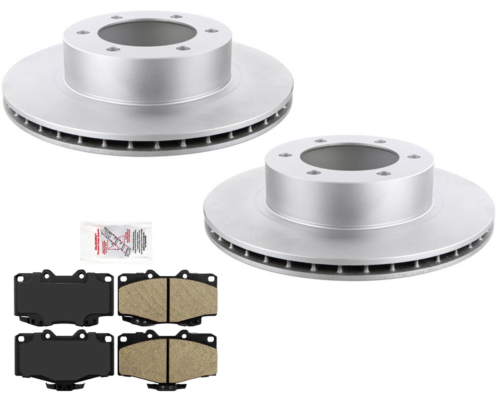 Heavy Duty Coated Brake Rotors & Pads For 1996-2002 Runner with 319MM Larger