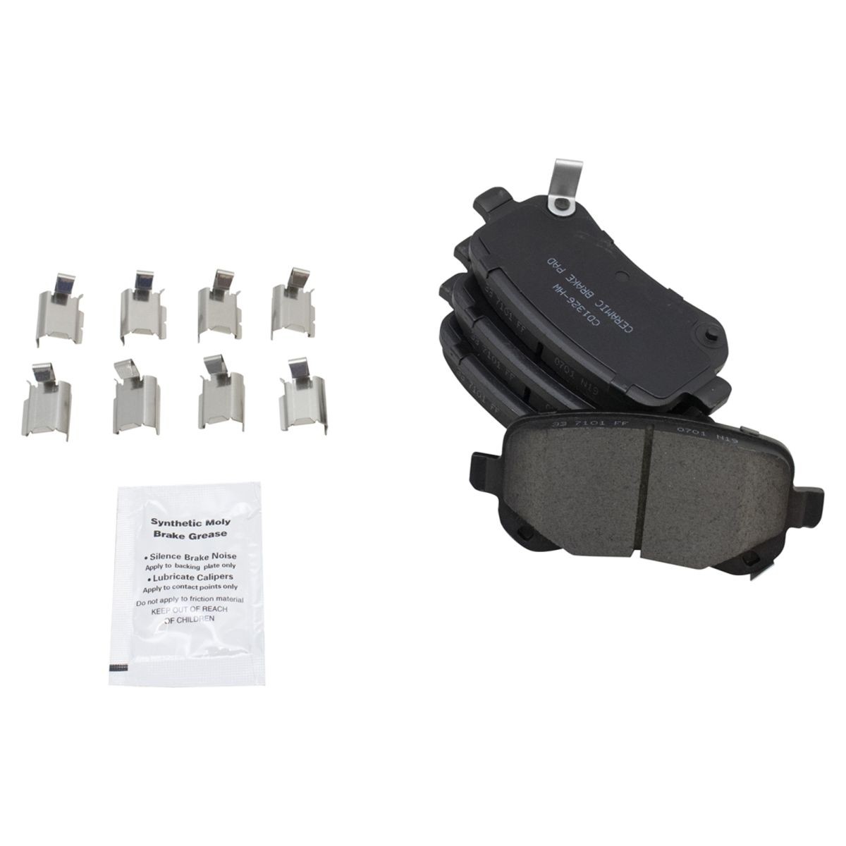Ceramic Brake Pad & Performance Drilled Slotted Rotor Front Rear Kit