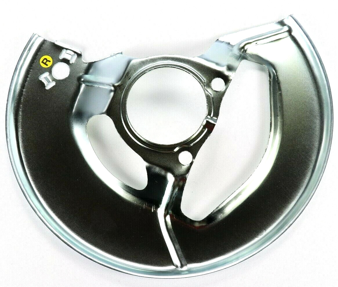 1965-1975 Corvette Brake Rotor Backing Shield Plate Silver Right Front C2 C3 NEW