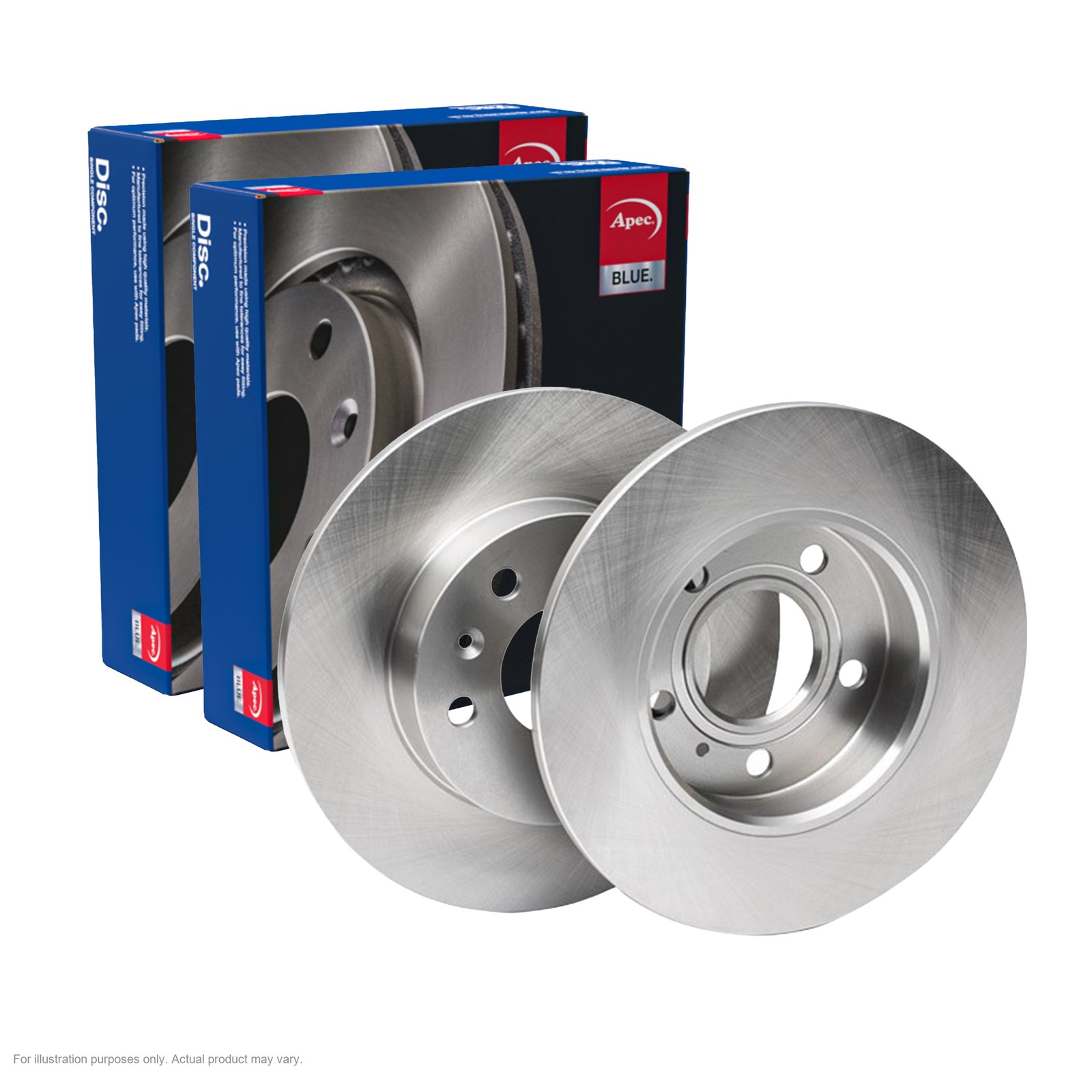 2x APEC Rear Brake Discs for VAUXHALL ASTRA Mk V 2004-12 264mm Solid SDK6077