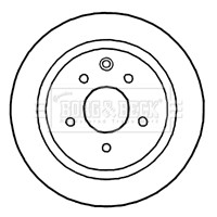 2x Brake Discs Pair Solid Rear 292mm BBD4670 Borg & Beck Set 432069W100 Quality