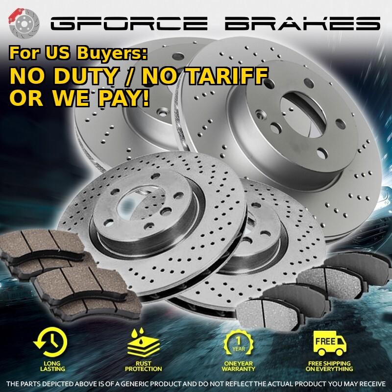Front + Rear Drilled Rotors & Ceramic Pads for 2006-2011 Cadillac DTS 5 lugs