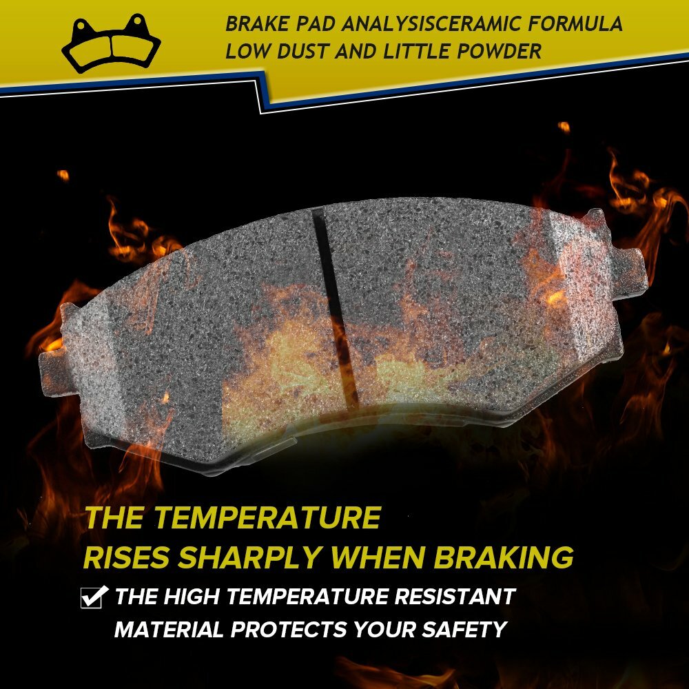 For 2014 – 2021 Kia Soul Front & Rear Drilled Brake Rotors + Ceramic Brake Pads