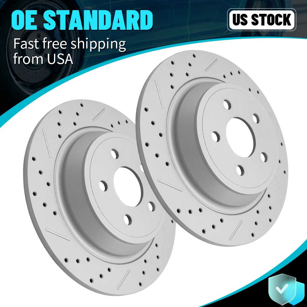 2x Rear Brake Disc Rotors Set For Ford Edge Fusion MKX MKZ Continental 2017-2020