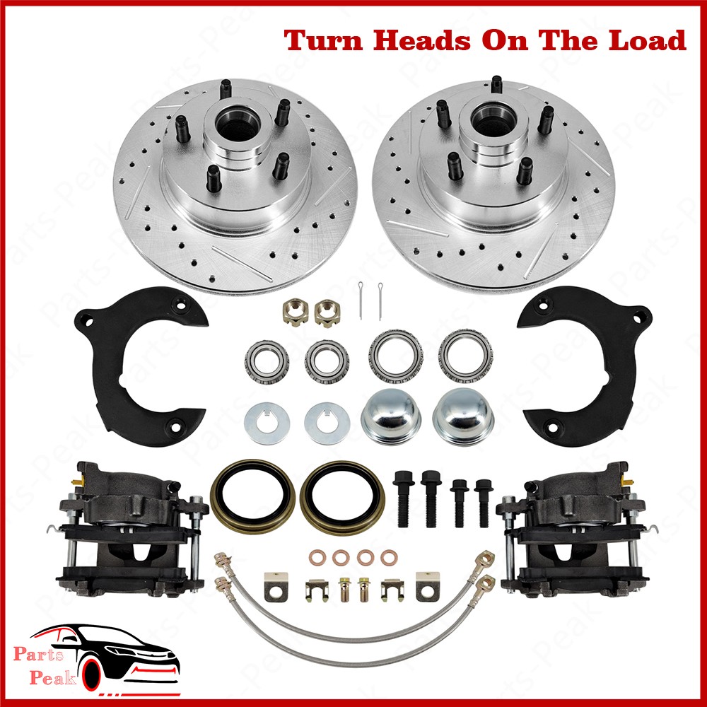 Silver 11 inch Brake Complete Kit For Ford 5×4-1/2 Bolt Pattern Fits Mustang II