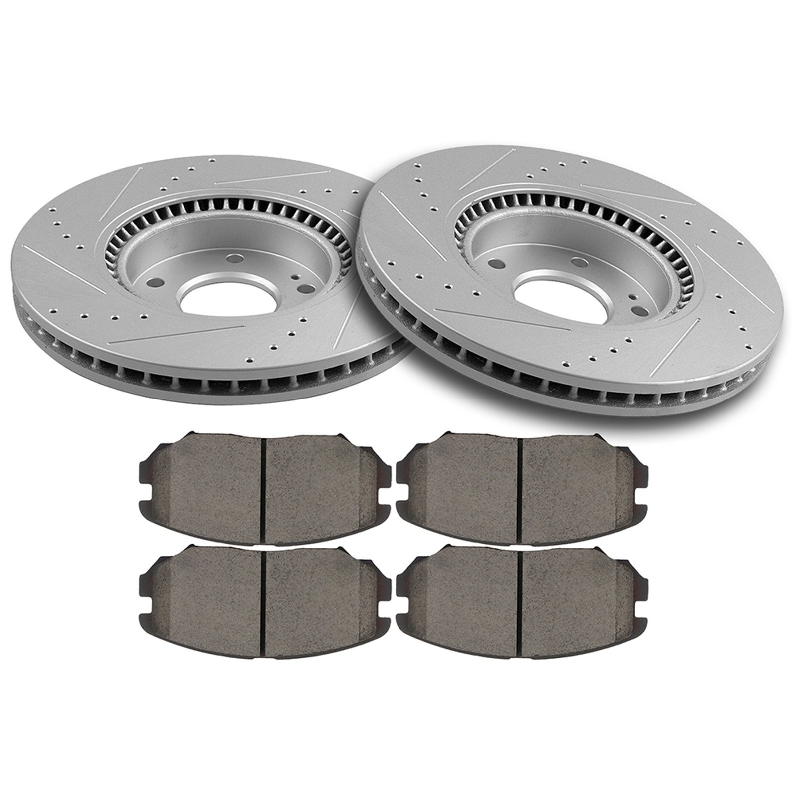 Front Ceramic Brake Pads And Rotors Kit For 2006 2007 2008 Hyundai For Sonat