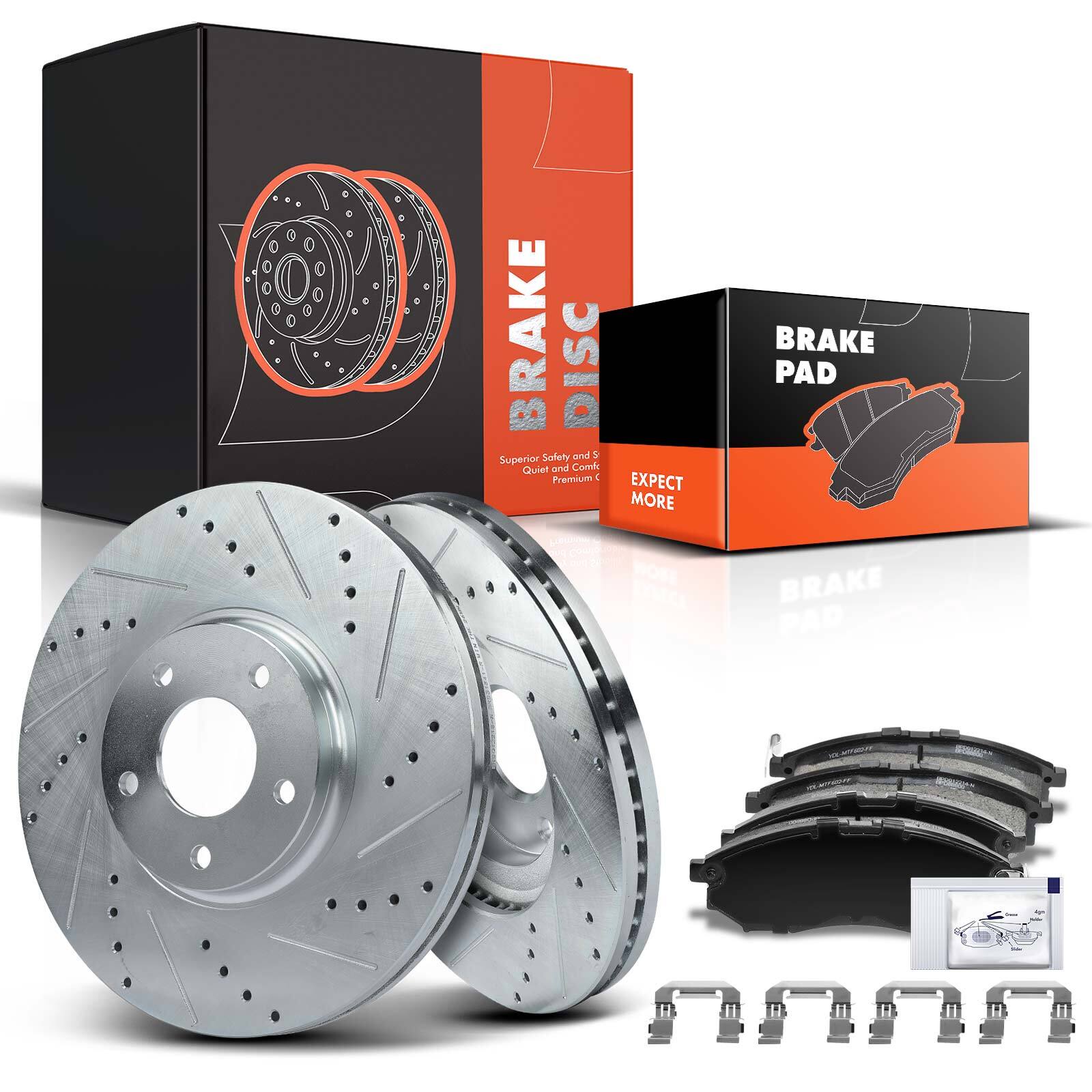 Front Disc Brake Rotor & Ceramic Pads for Infiniti EX35 G37 M56 QX70 Nissan 370Z